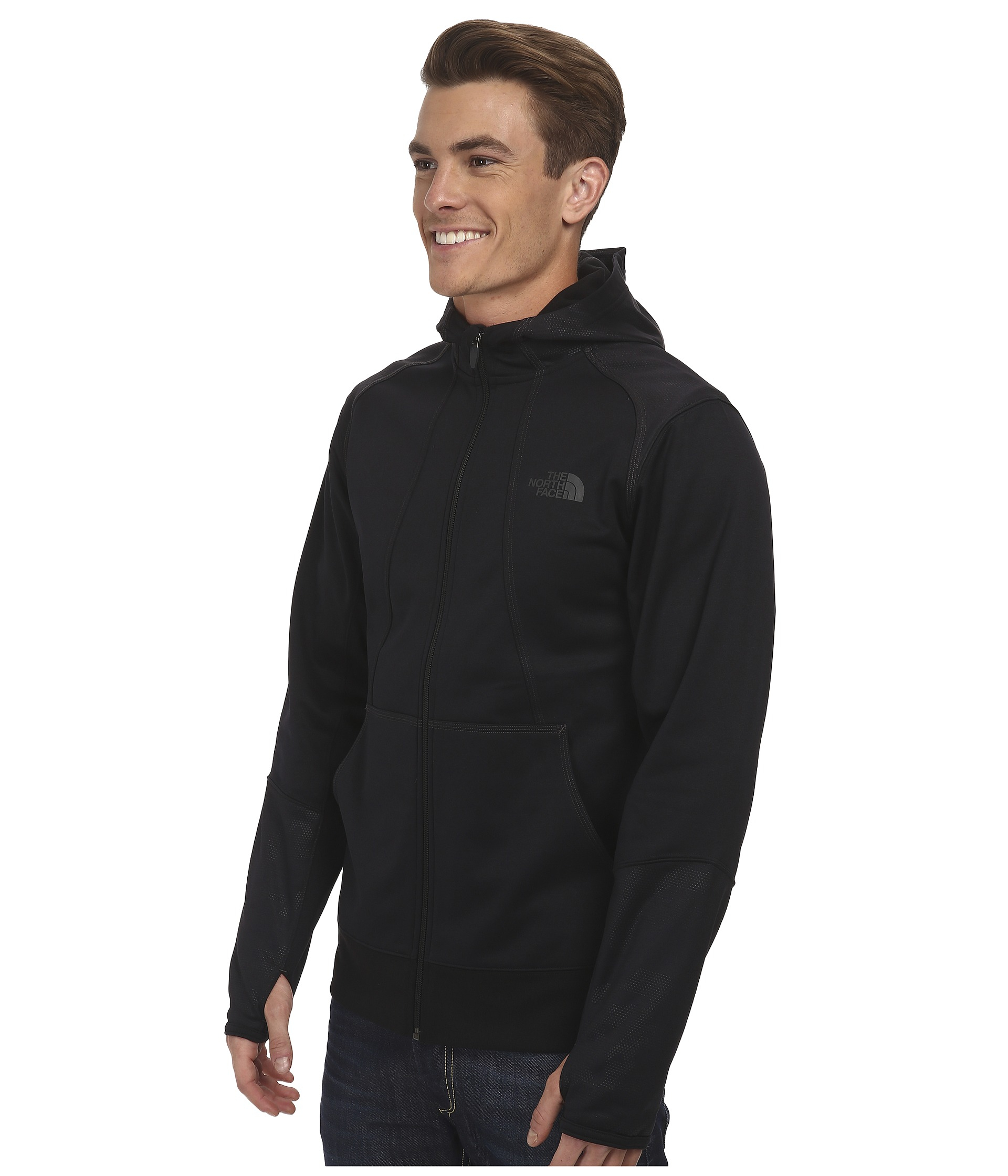 north face full zip fleece black