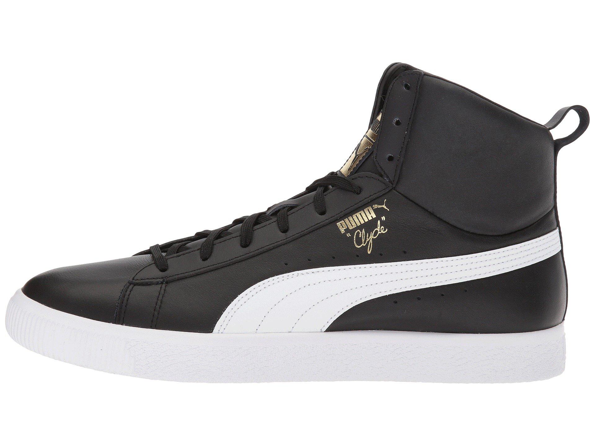 puma clyde mid core foil black