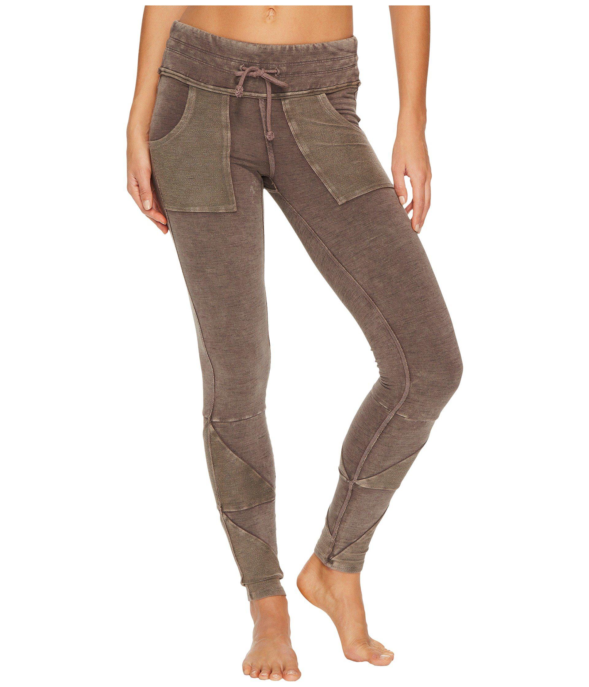 Lyst Free People Kyoto Seamed Leggings in Brown