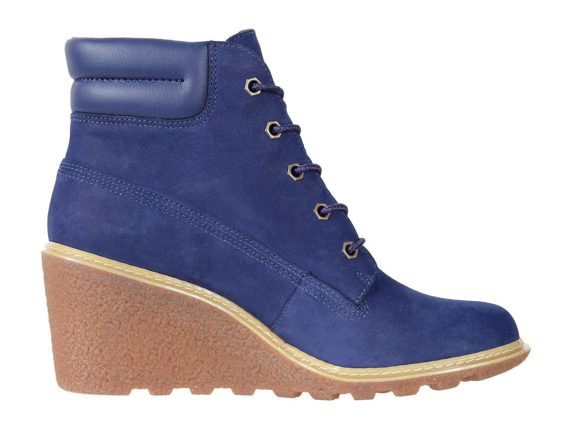 timberland boots blue and brown