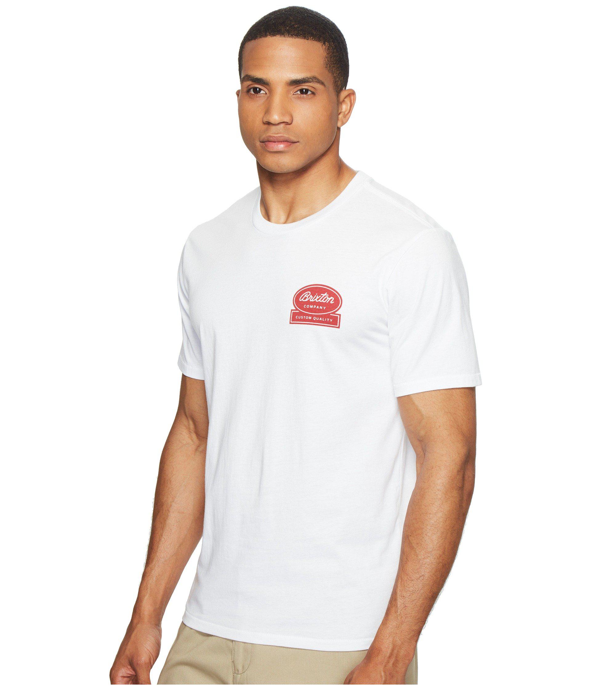 white Brixton Grade Short Sleeve Premium Tee
