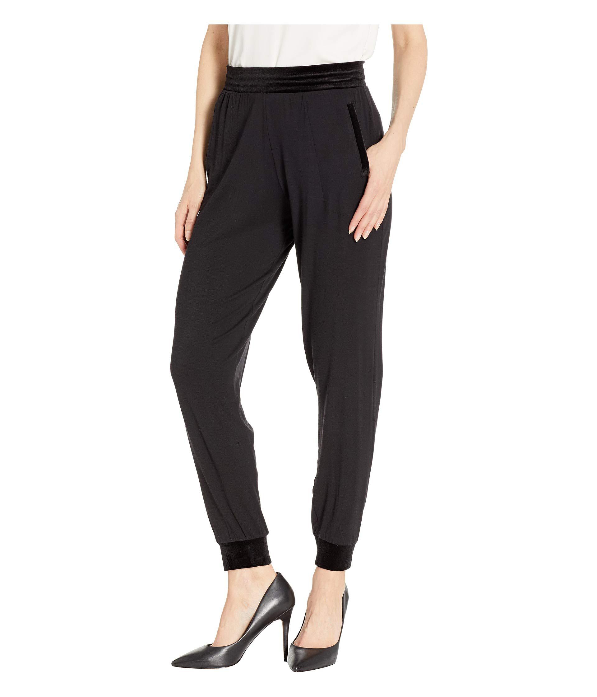 Lyst Donna Karan Velvet Jogger Pants in Black Save 39