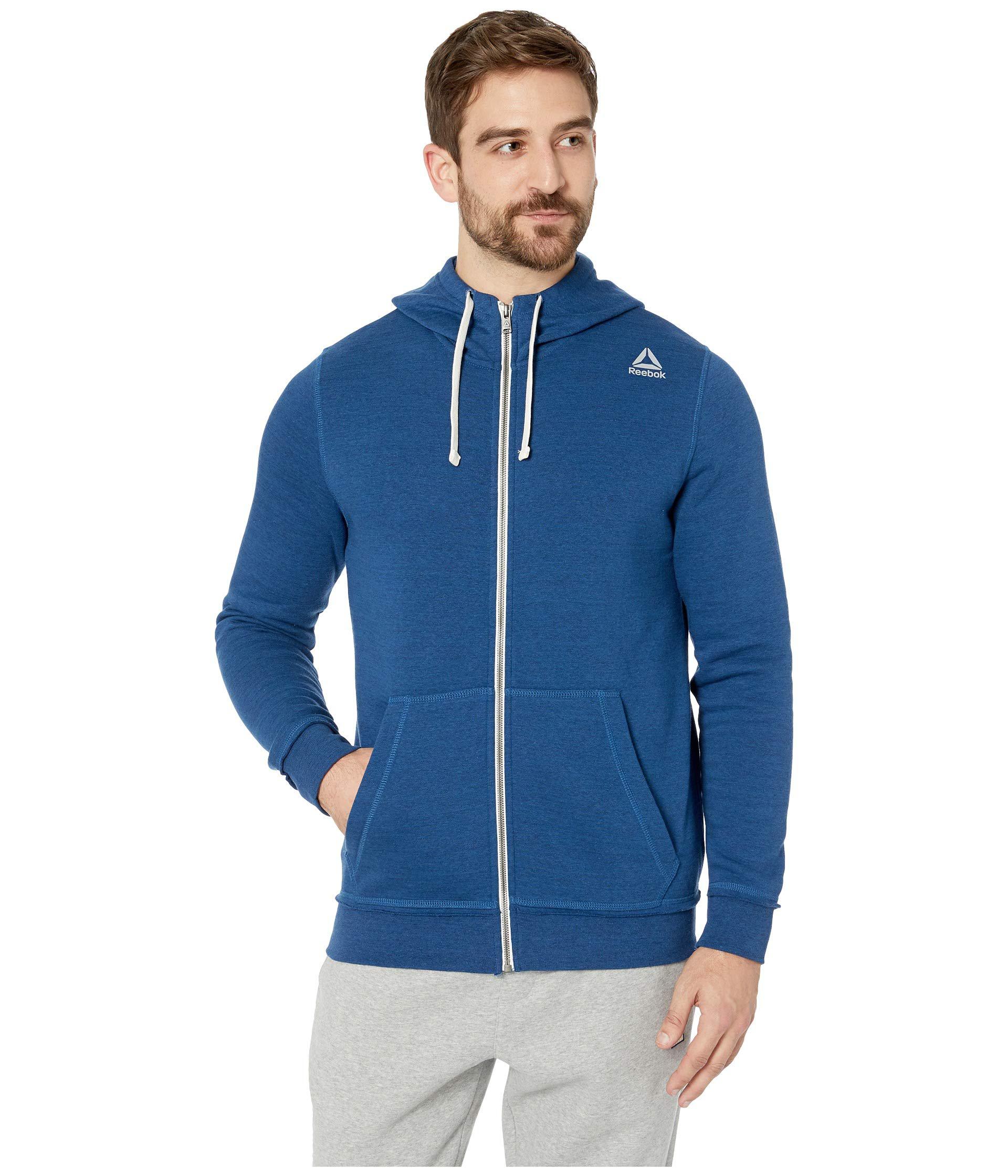 Download Lyst - Reebok Elements Marble Melange Full Zip Hoodie in ...