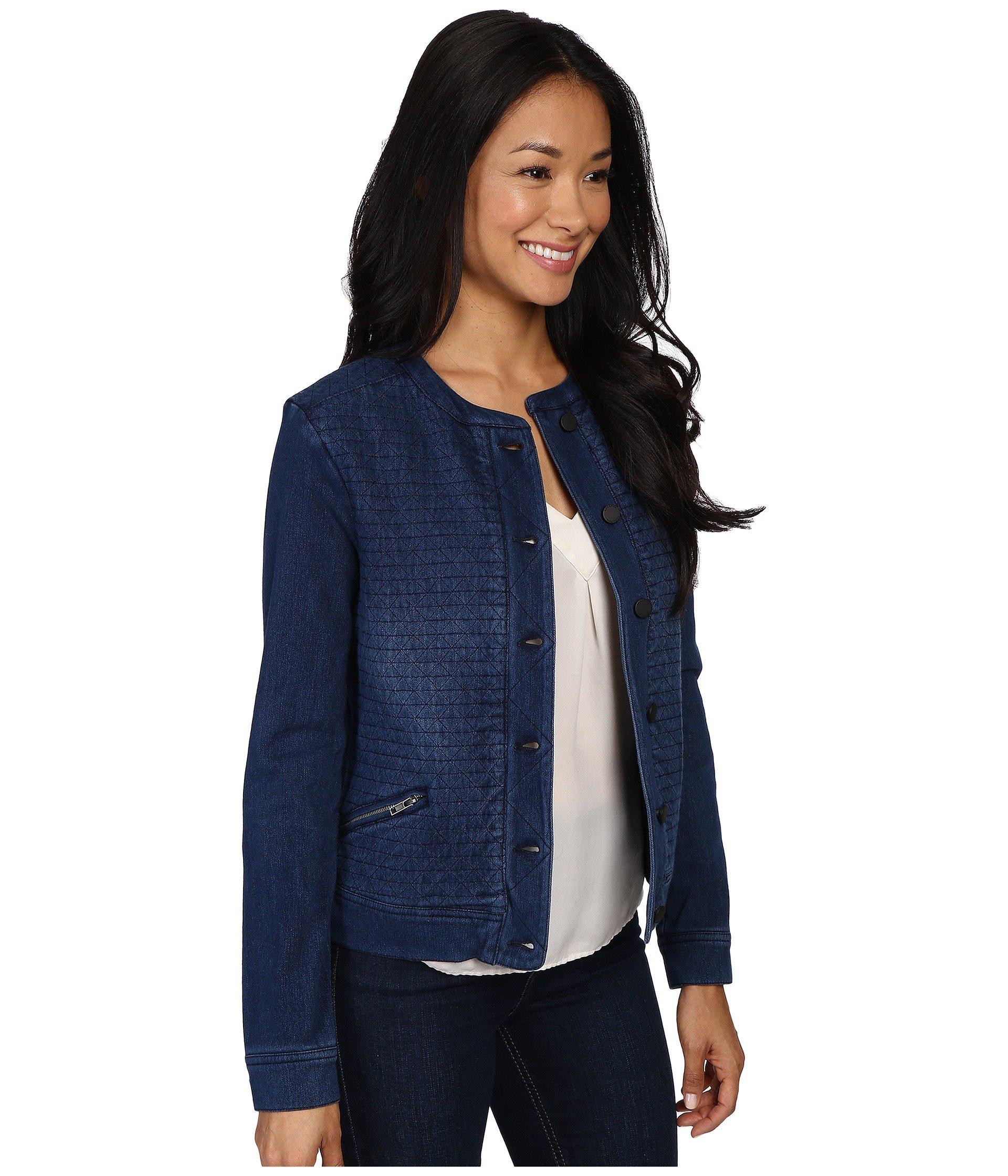Lyst - Liverpool Jeans Company Collarless Quilted Jacket ...