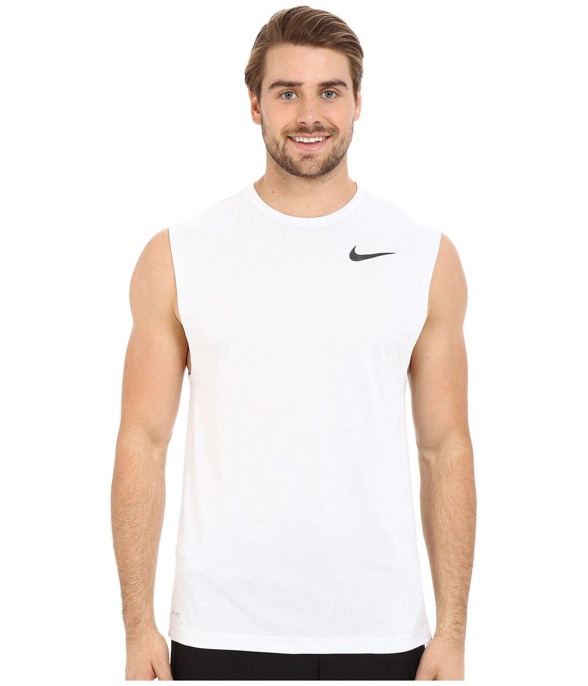 Nike Drifittm Training Muscle Tank Top in White for Men Lyst