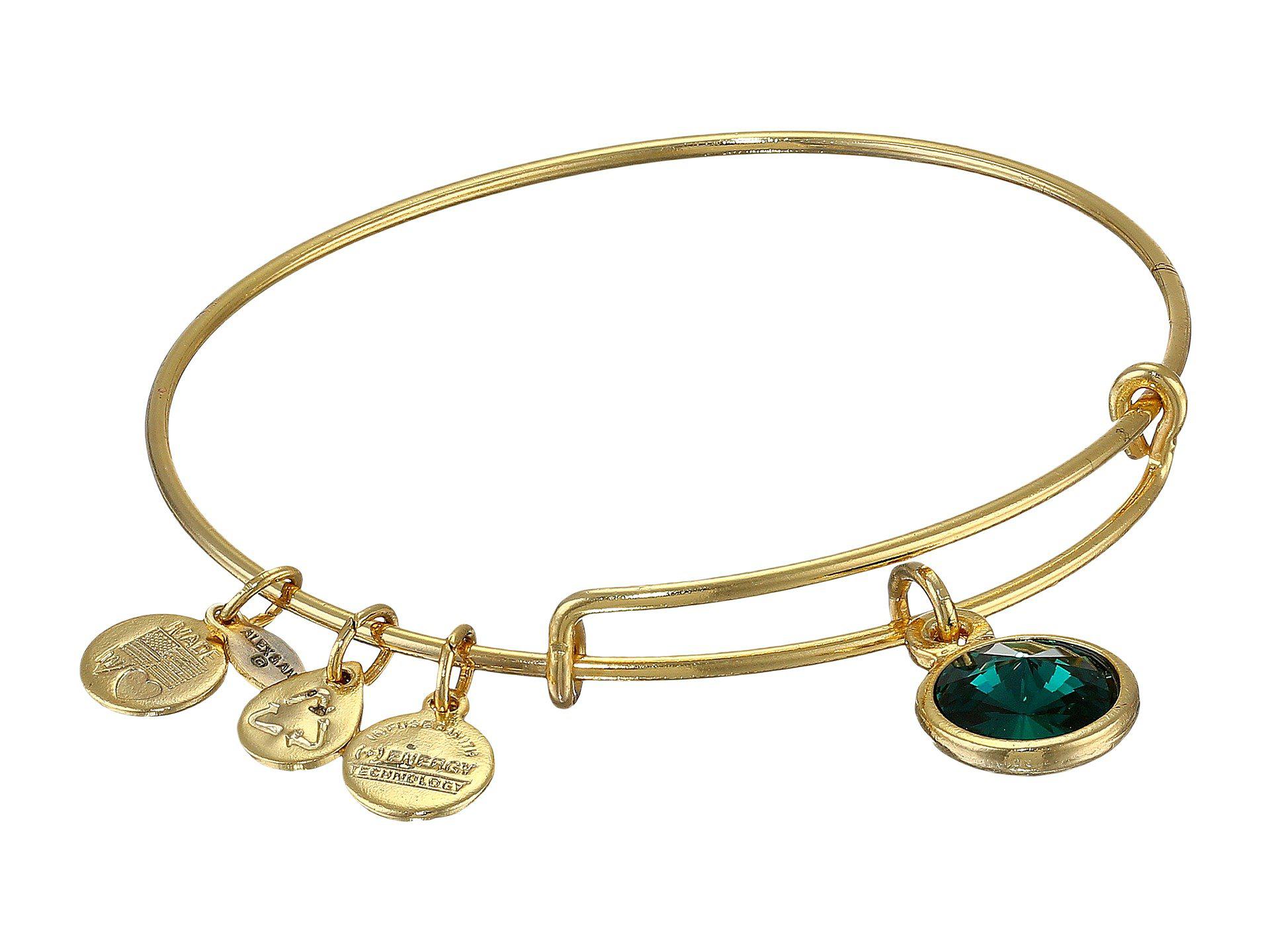 Lyst Alex And Ani May Birthstone Charm Bangle Save Alex And Ani Women S May Birthstone Charm Bangle