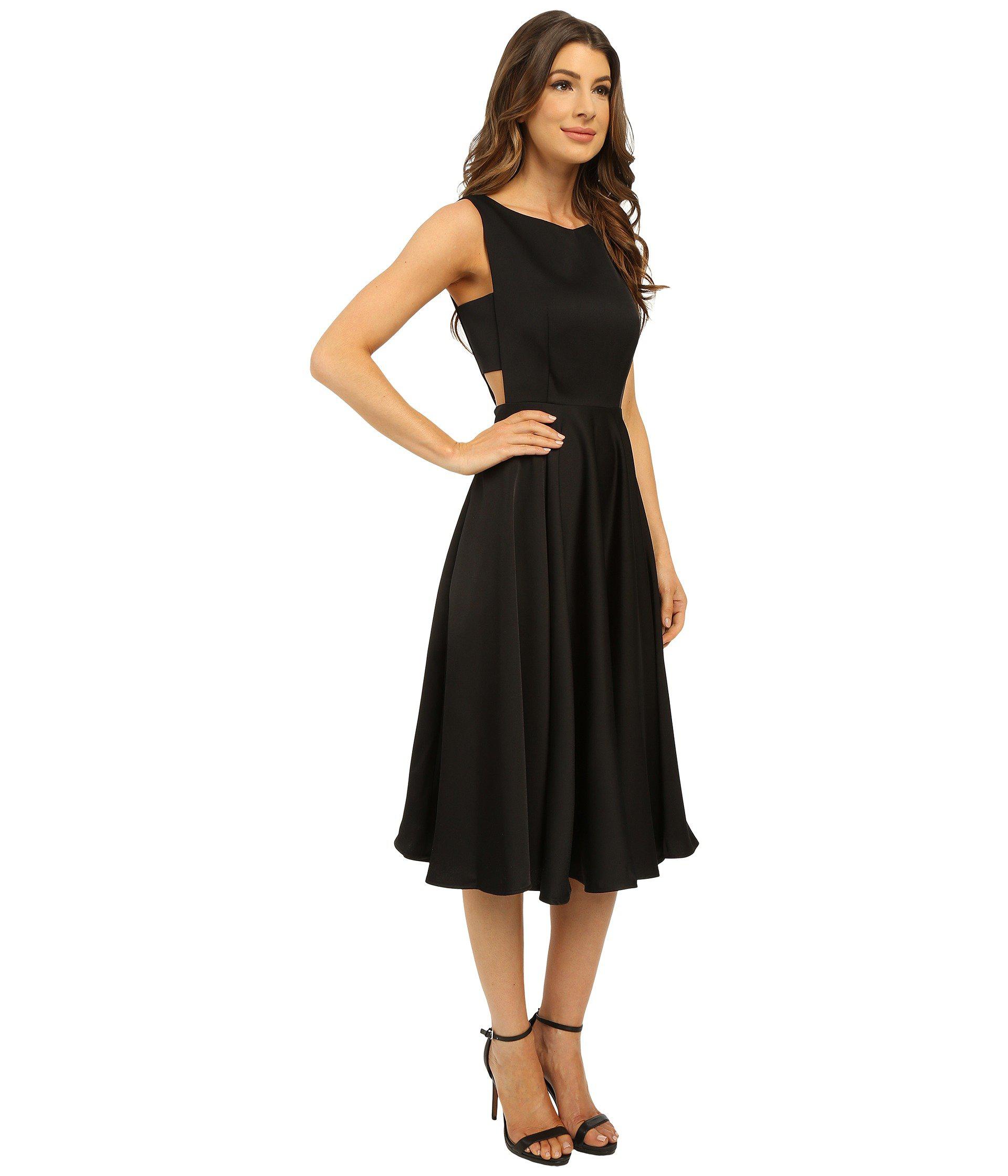 Ted Baker Lyxa Cut Out Full Skirt Midi Dress in Black - Lyst