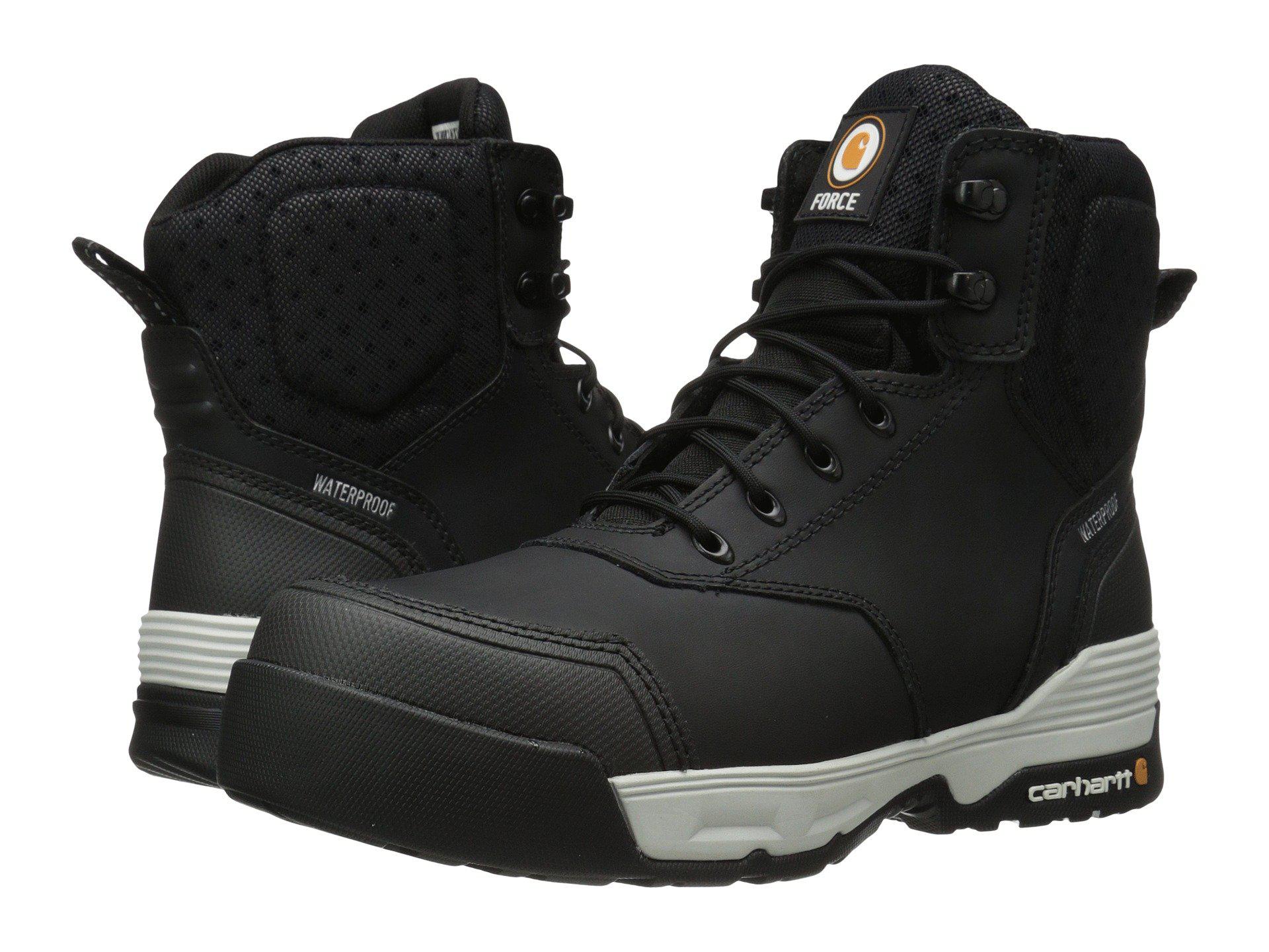 Carhartt 6 Inch Force Black Waterproof Work Boot in Black for Men Lyst