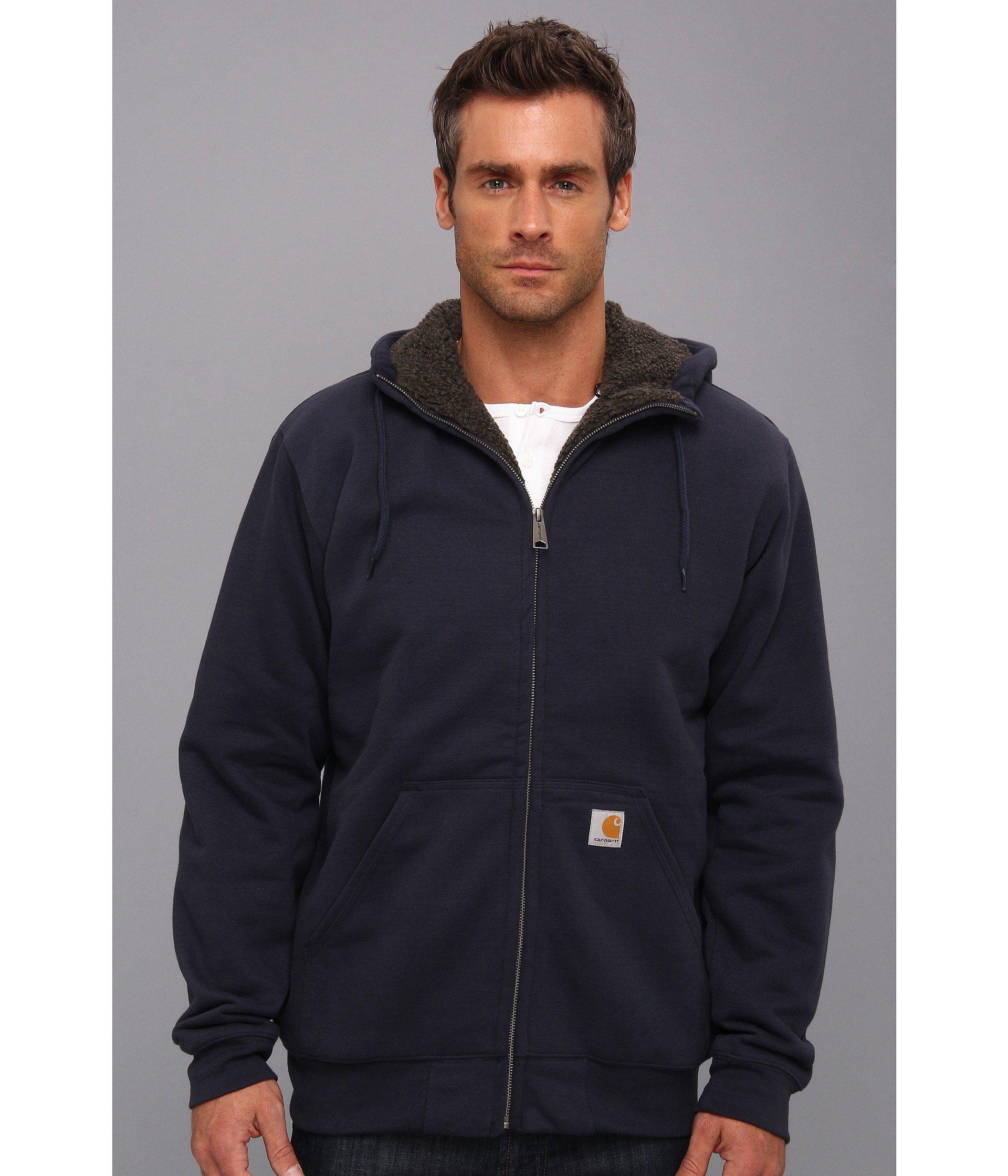 Lyst - Carhartt Brushed Fleece Sweatshirt Sherpa Lined in Blue for Men