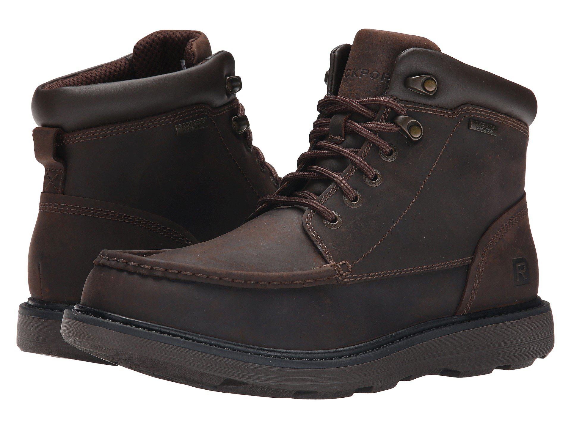 Rockport Boat Builders Waterproof Moc Toe Boot in Brown 