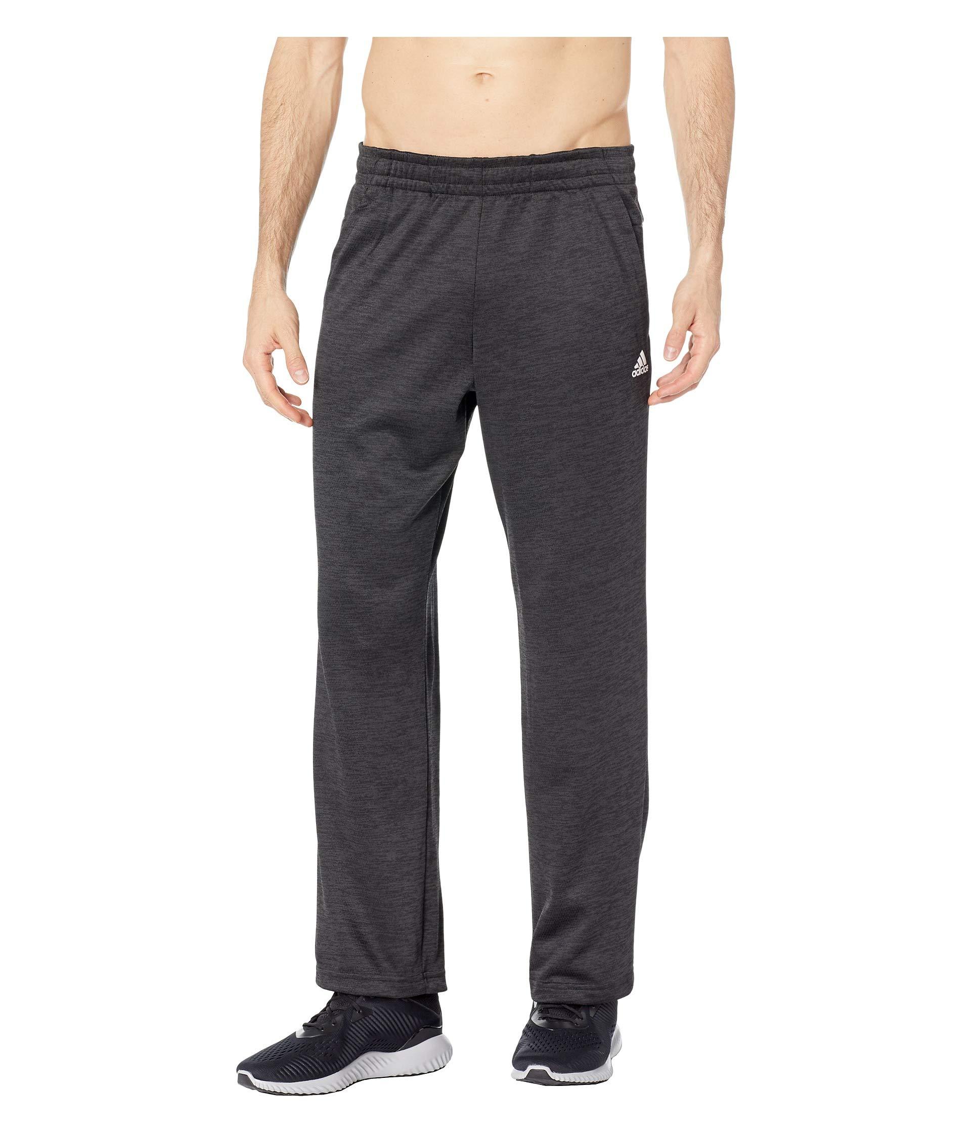 adidas men's team issue fleece open hem pant