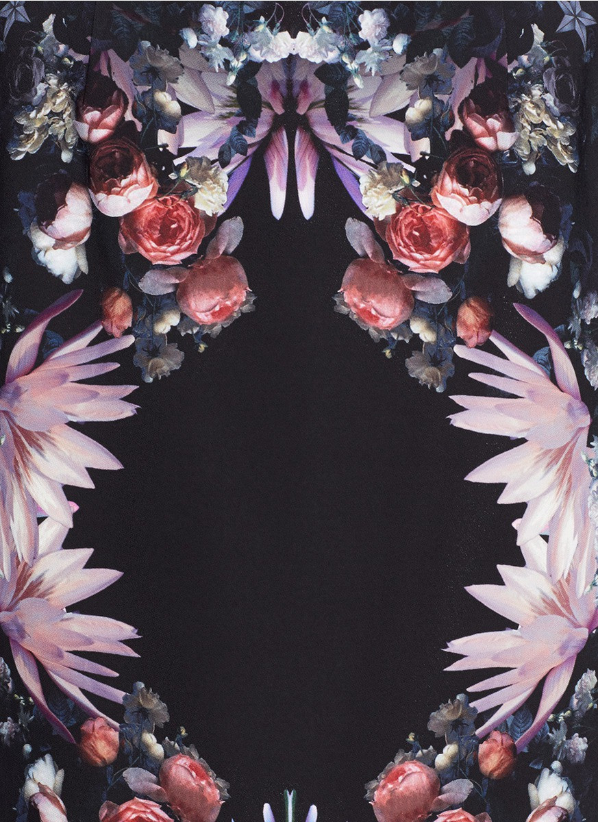 Givenchy Floral Collage Print Pencil Skirt Lyst