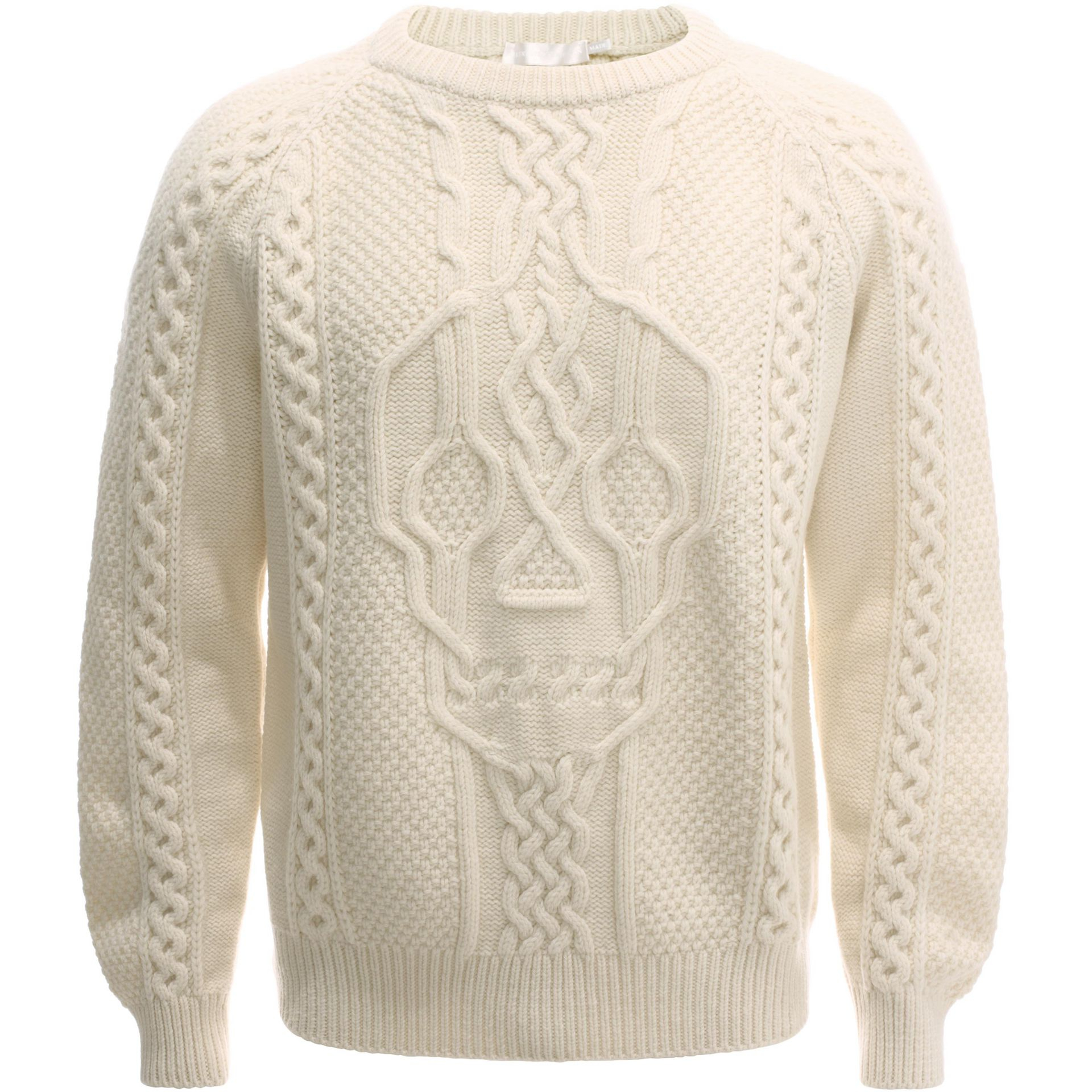 Alexander McQueen Aran Skull Knit Jumper in White - White (Natural) for Men  - Lyst