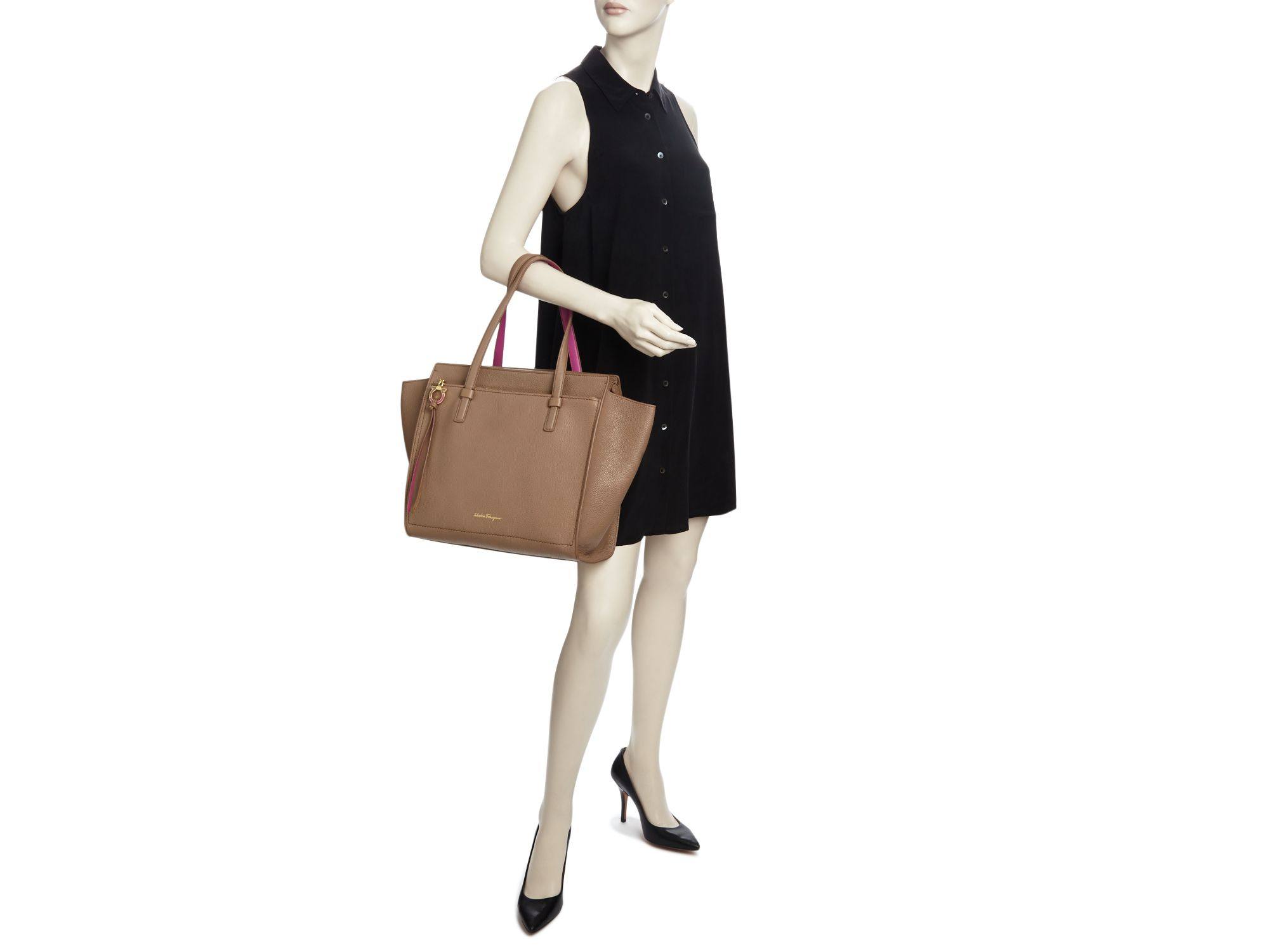 Salvatore ferragamo best sale large amy tote