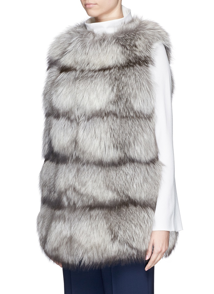 yves salomon fox fur vest
