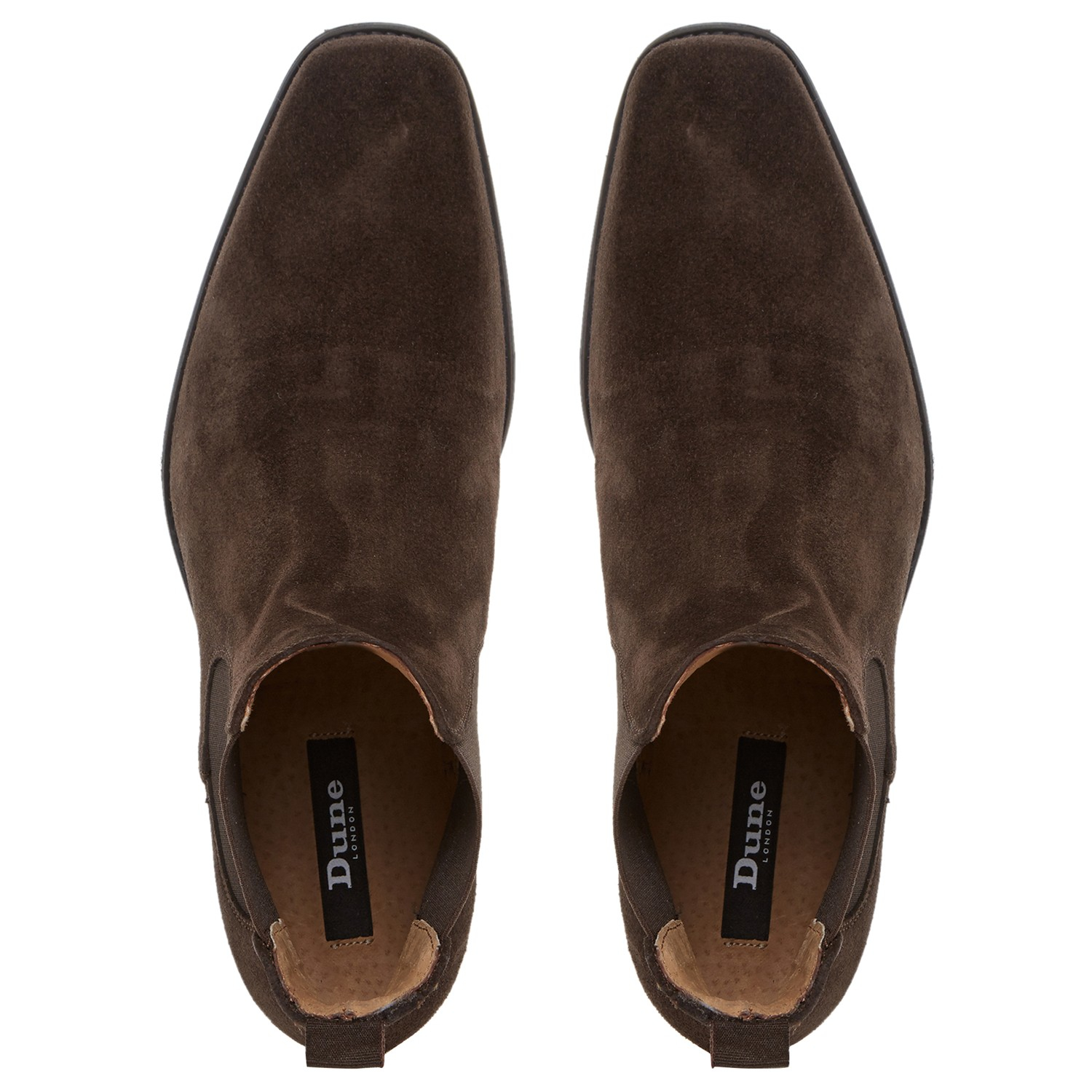 Dune Marky Suede Chelsea Boots in Brown 