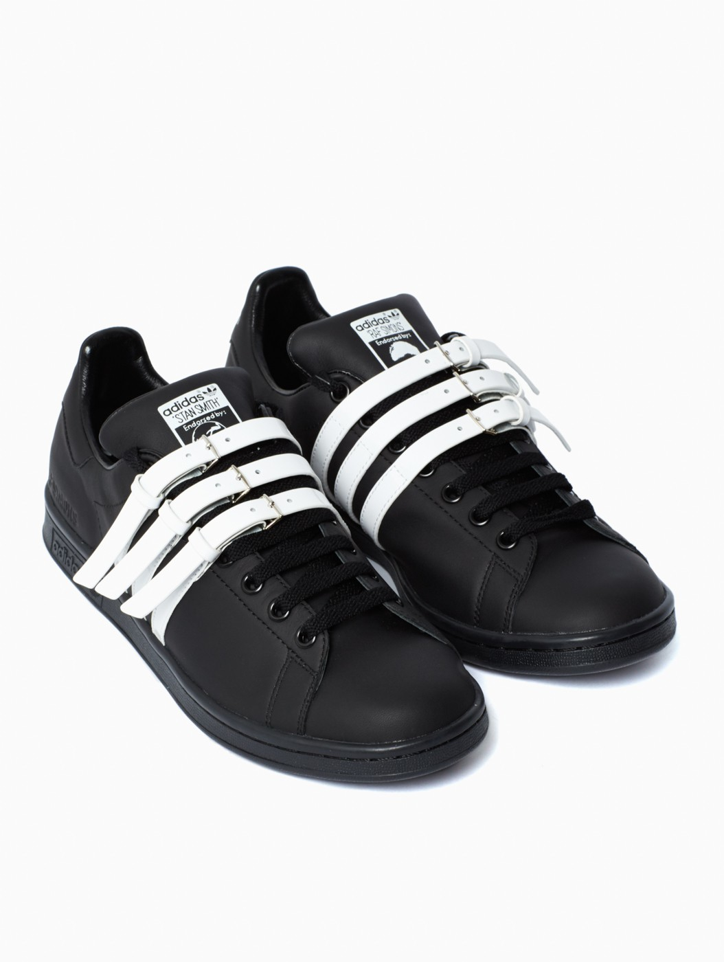 adidas By Raf Simons Stan Smith Strap Sneakers in Black for Men | Lyst