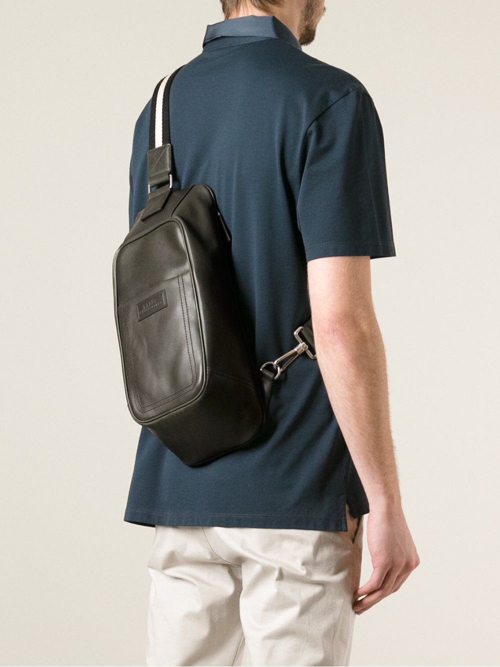 Lyst - Bally Single Strap Backpack in Green for Men