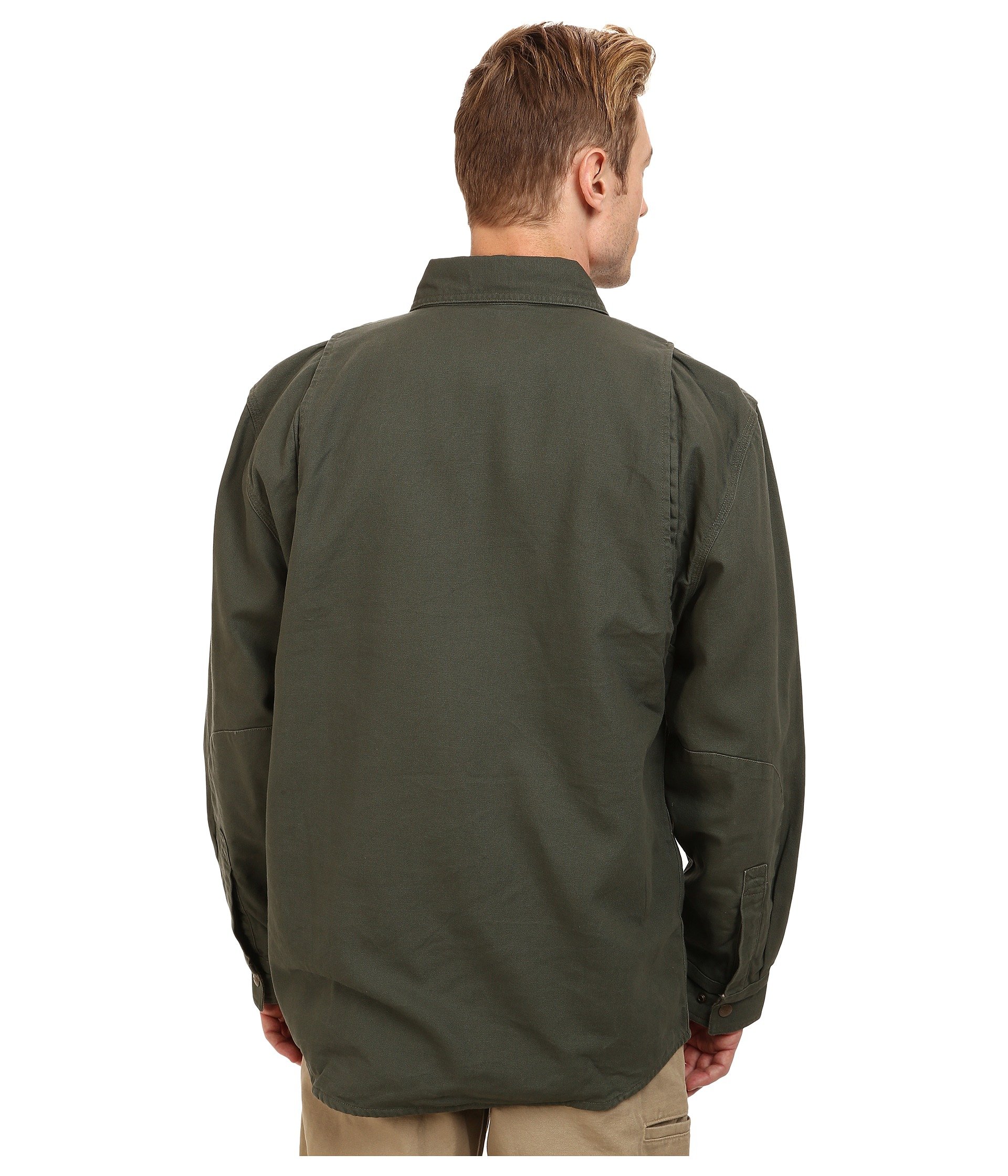 weathered canvas shirt jacket