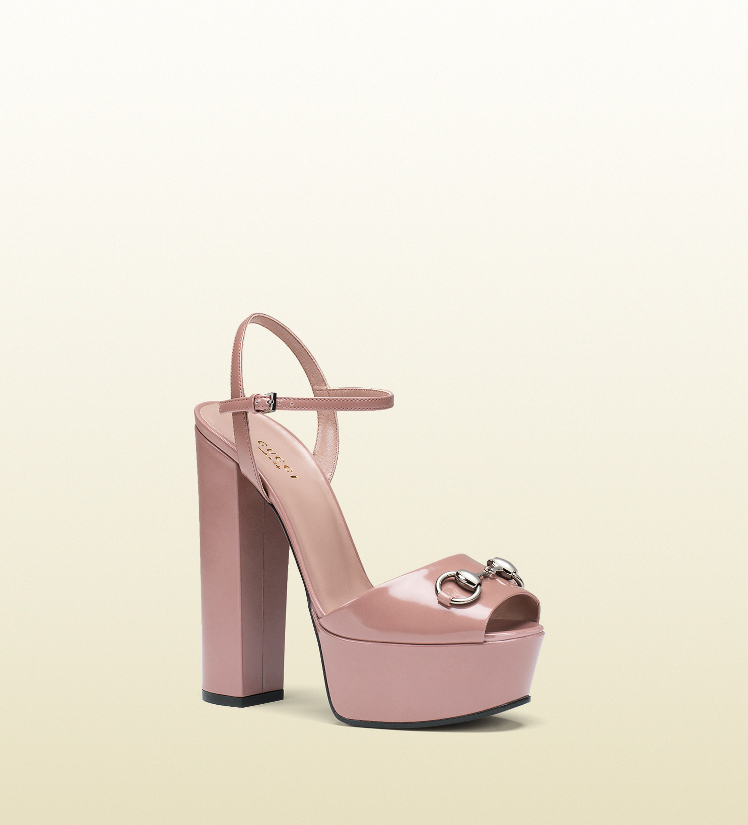 Gucci Leather Platform Horsebit Sandal in Rose (Pink) - Lyst
