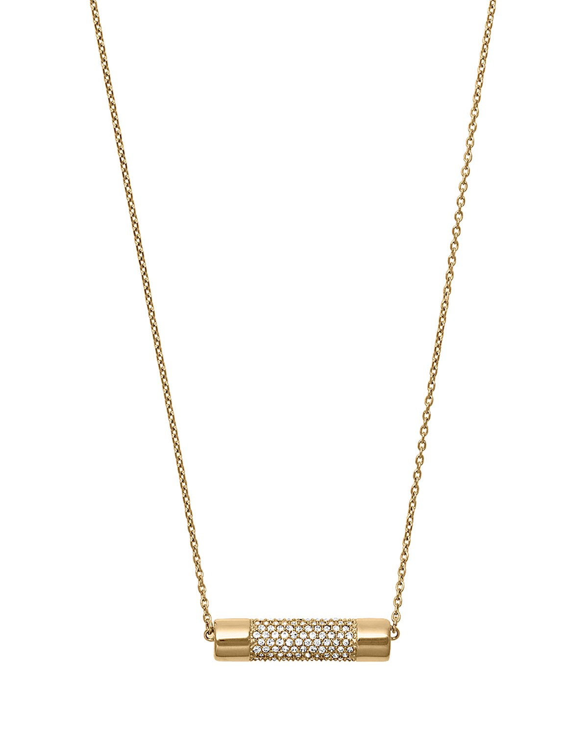 michael kors barrel pendant necklace