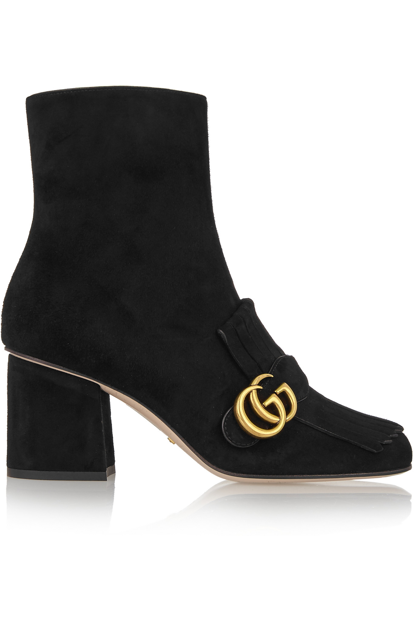 gucci black suede ankle boots