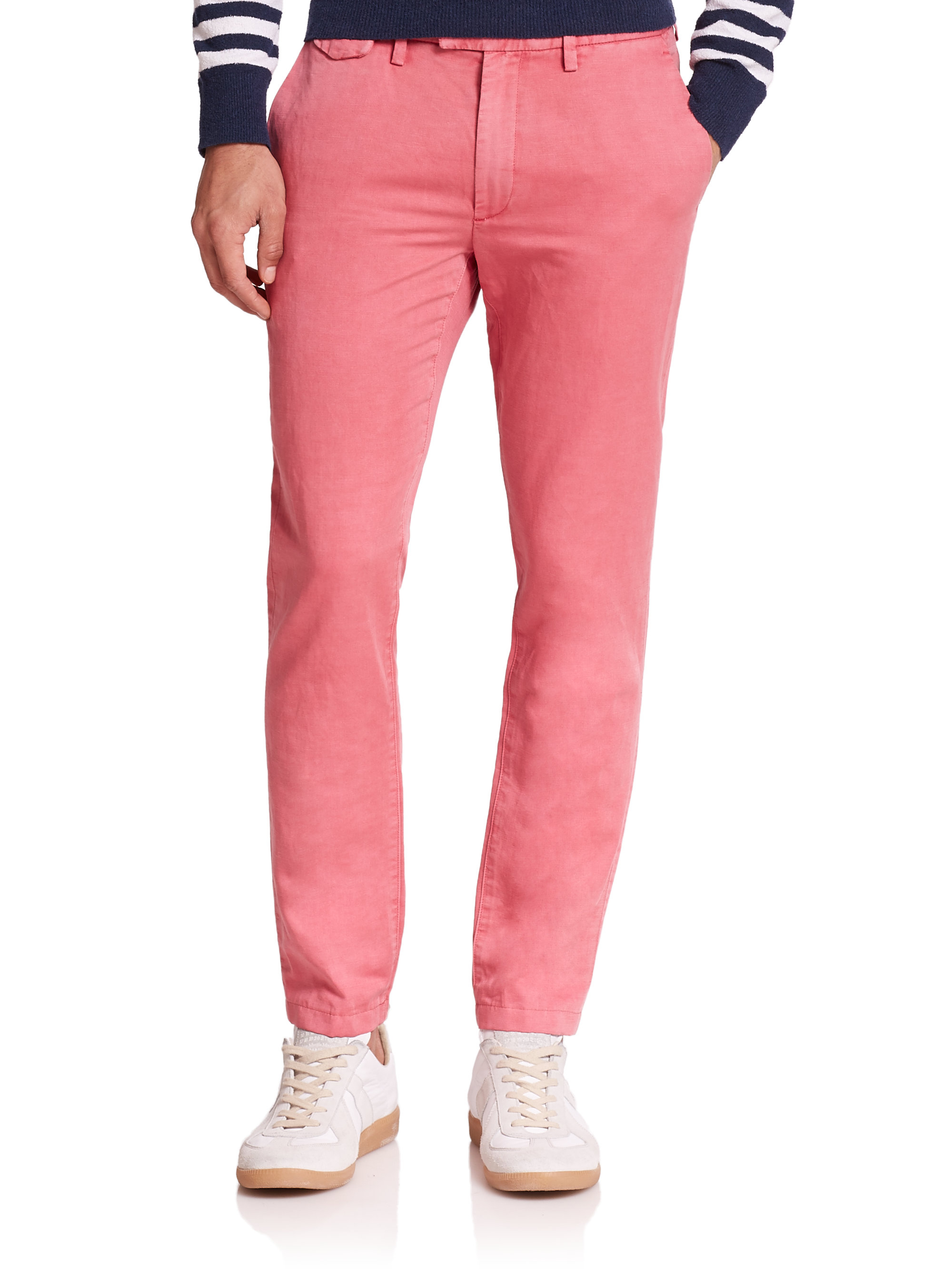 mens slim fit pink pants