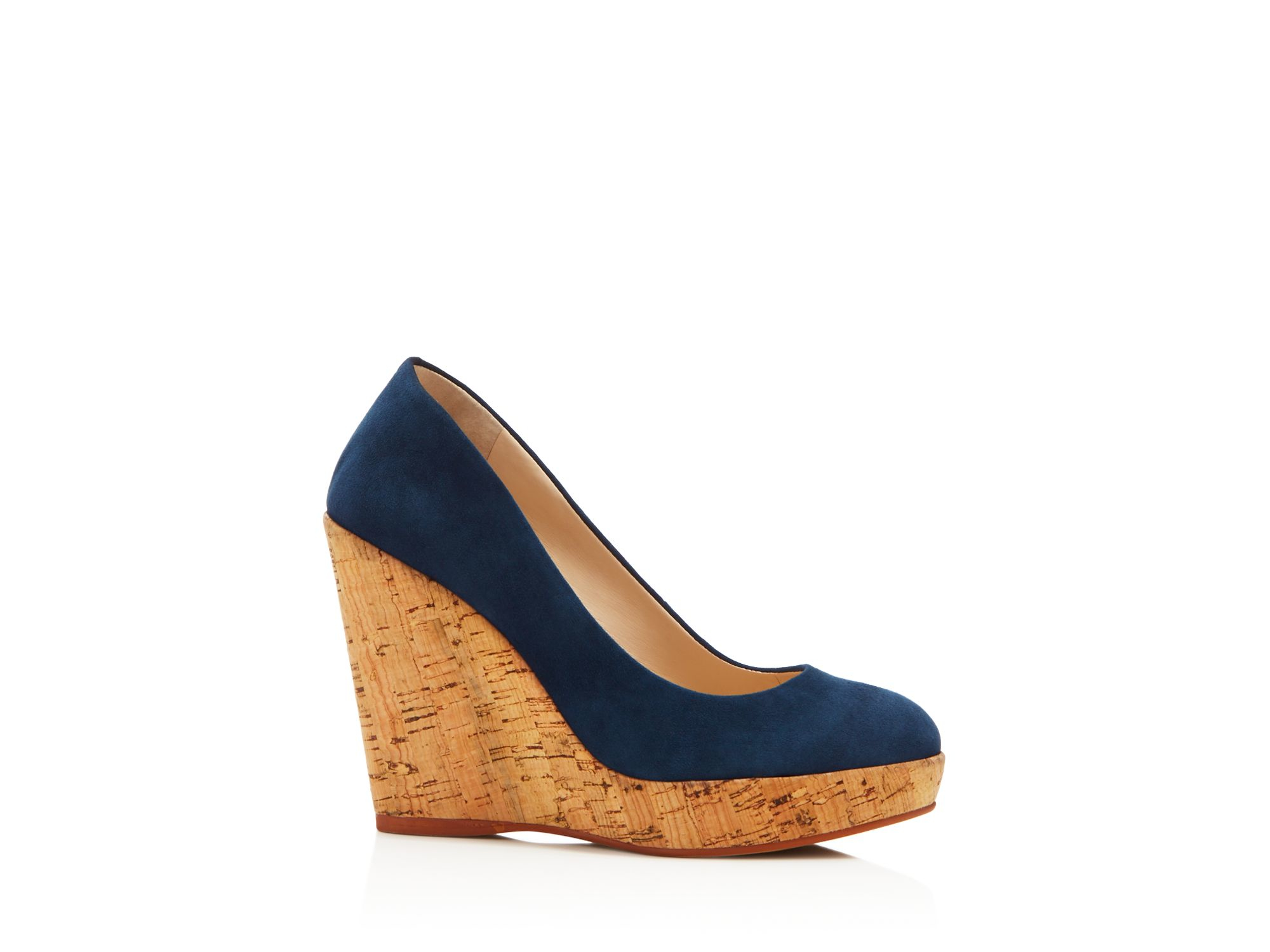 krajnje moderan elegantne cipele priznate marke lyst vince camuto faran  cork platform wedge pumps in blue - davgs.org