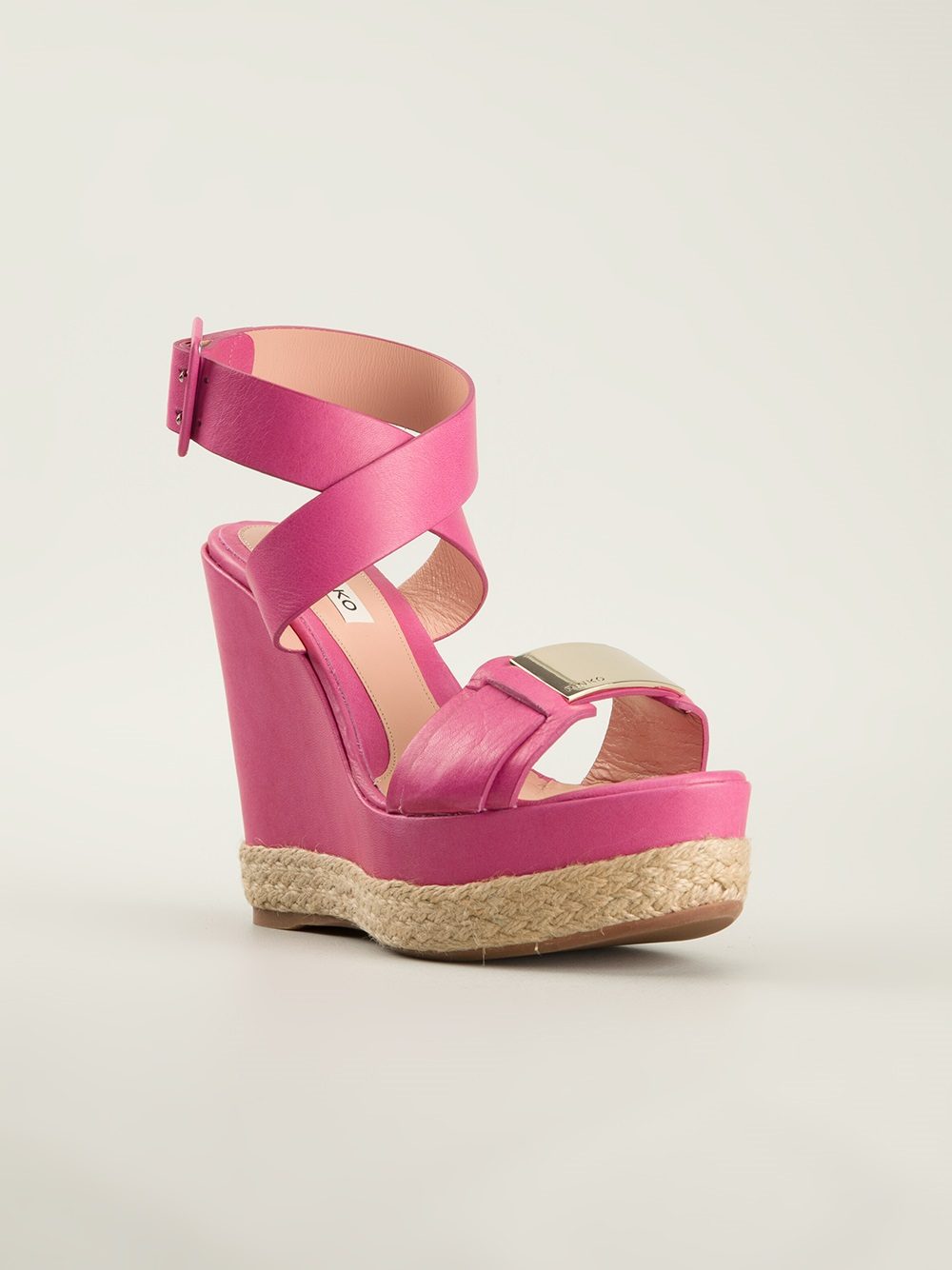Pinko Platform Wedge Sandals in Pink Lyst
