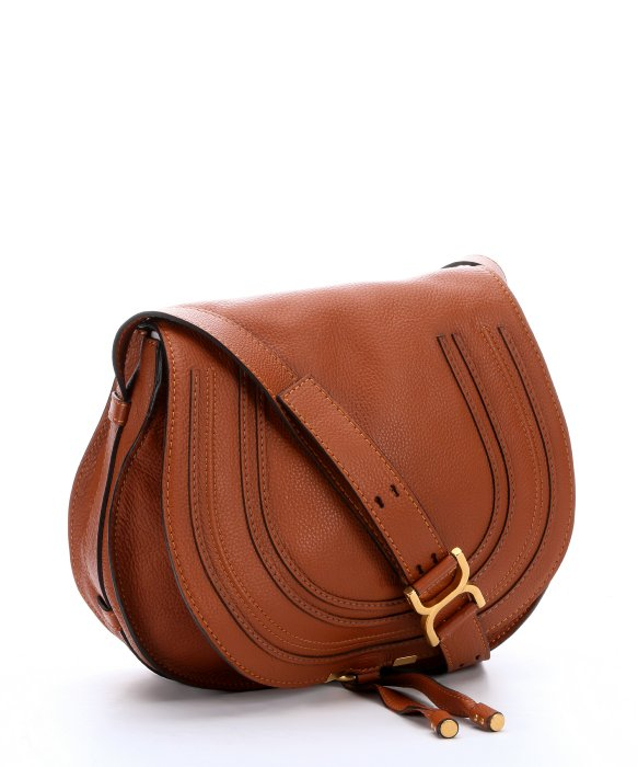 Chloé Tan Leather &#39;marcie&#39; Medium Saddle Bag in Brown (tan) | Lyst