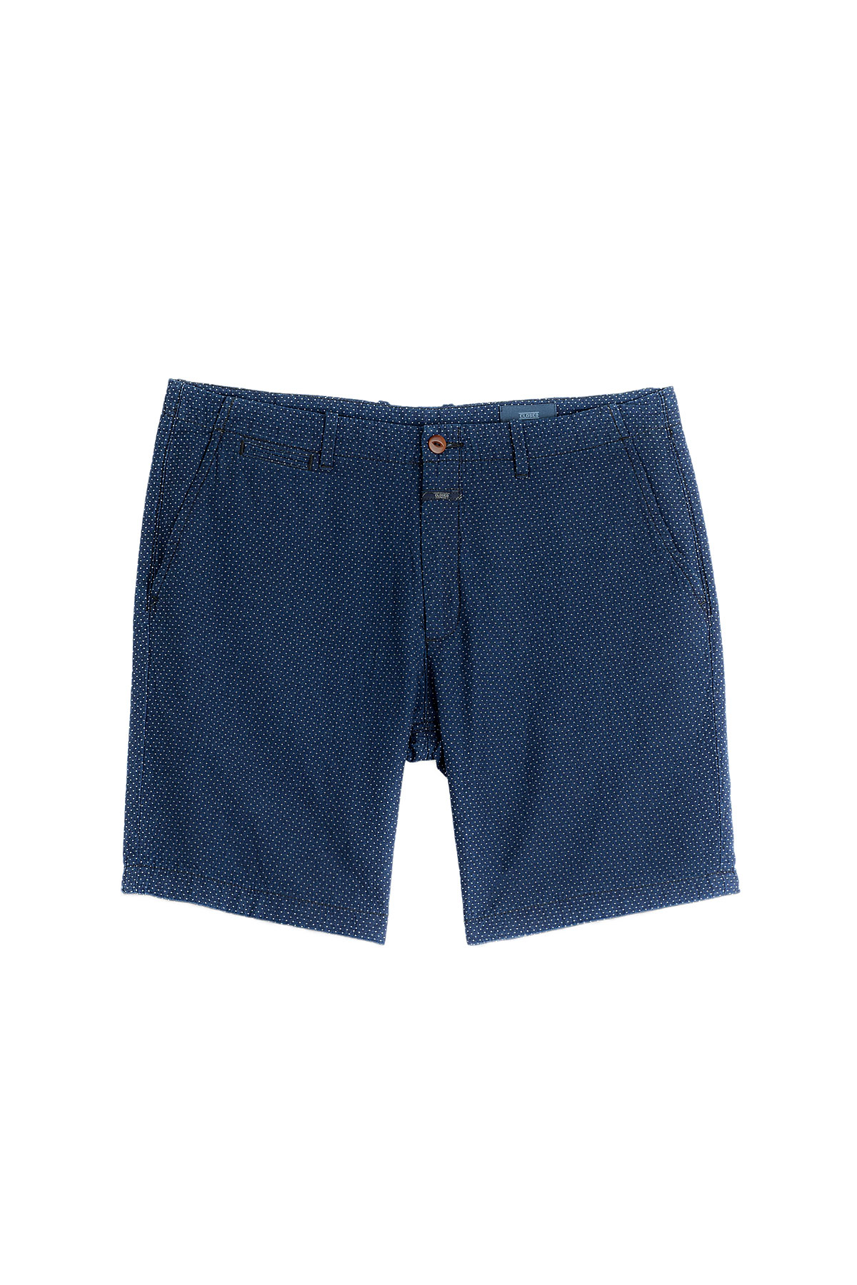 Closed Cotton Polka Dot Bermuda Shorts Blue in Blue for