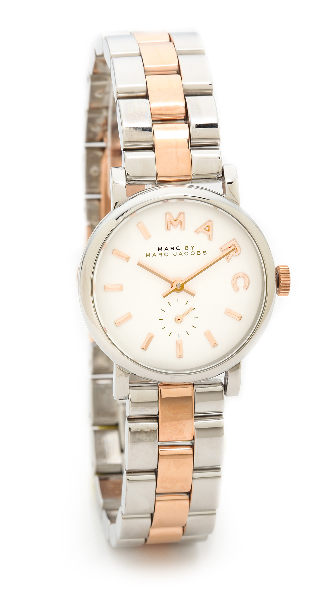 Marc By Marc Jacobs Baker Watch - Two Tone Silver/Rose Gold in Metallic |  Lyst