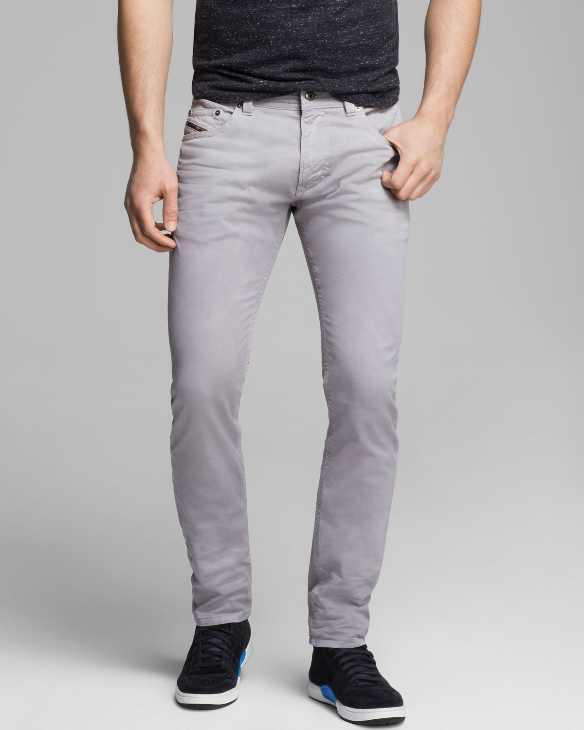 DIESEL Jeans Thavar Slim Fit in Grey in Gray for Men - Lyst