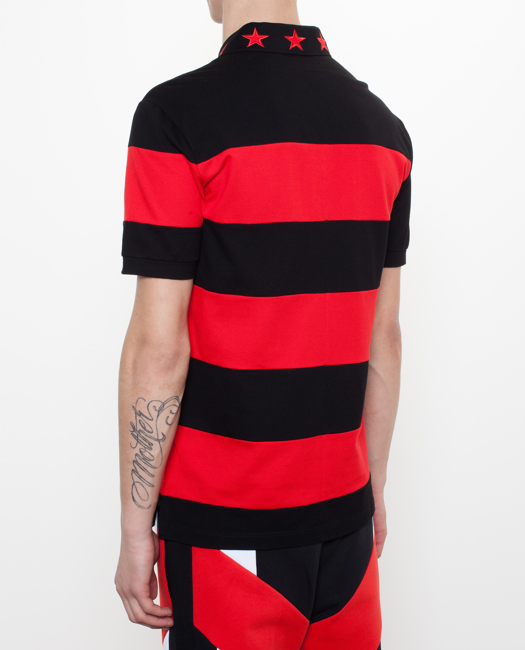 Givenchy Striped Polo Shirt With Star Collar in Red for Men | Lyst