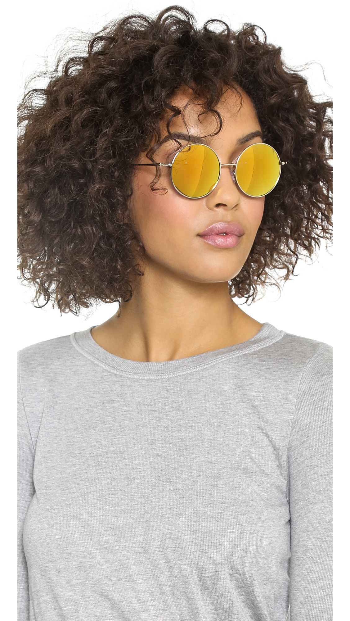 yellow mirror sunglasses