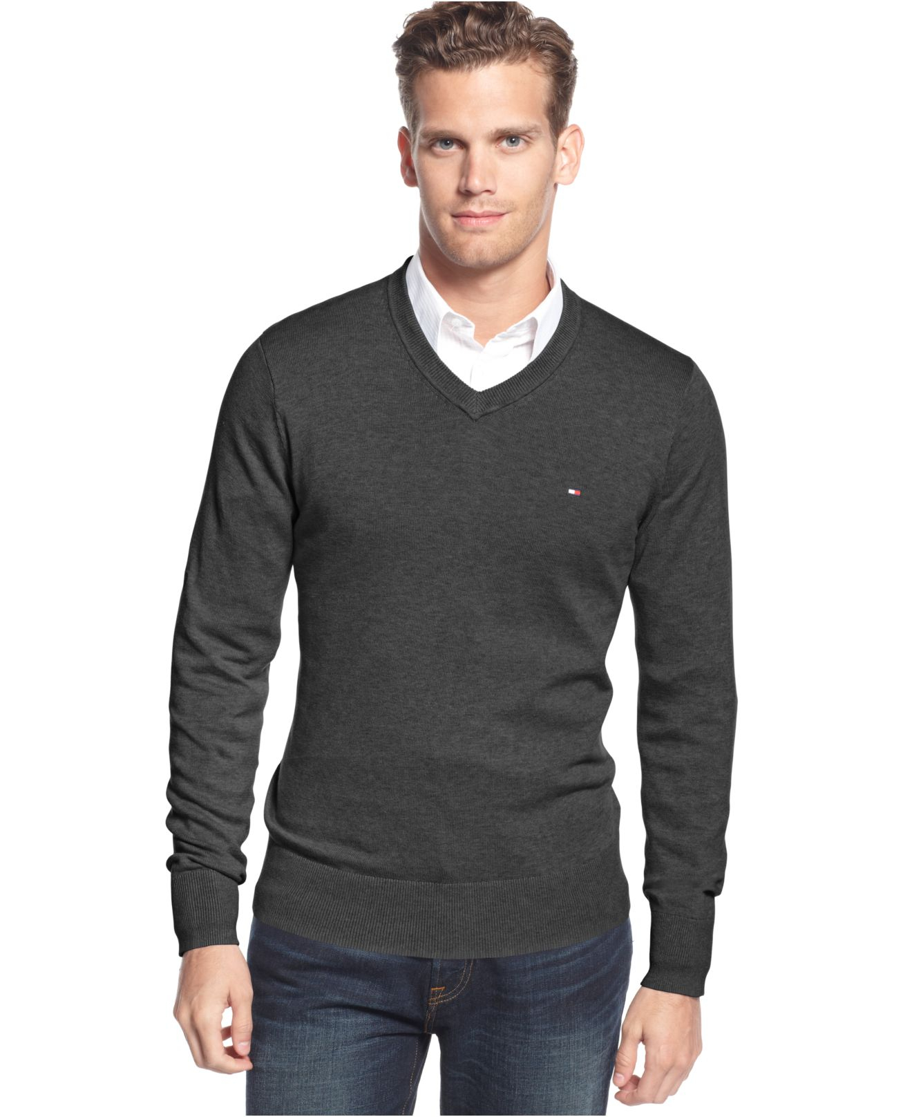 v neck tommy hilfiger sweater