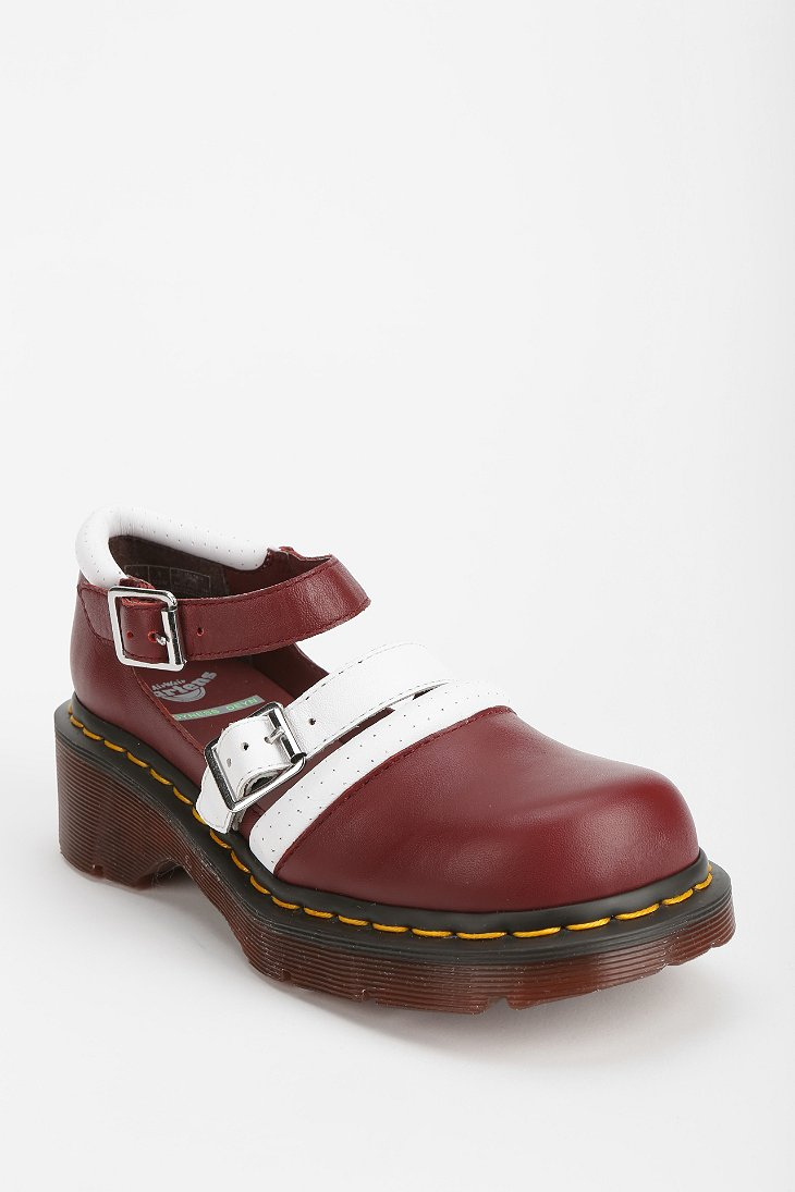 Dr. Martens Agyness Deyn For Contraststrap Mary Jane in Red | Lyst