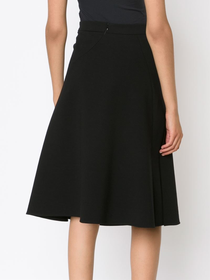Lyst - Jil Sander Midi A-line Skirt in Black