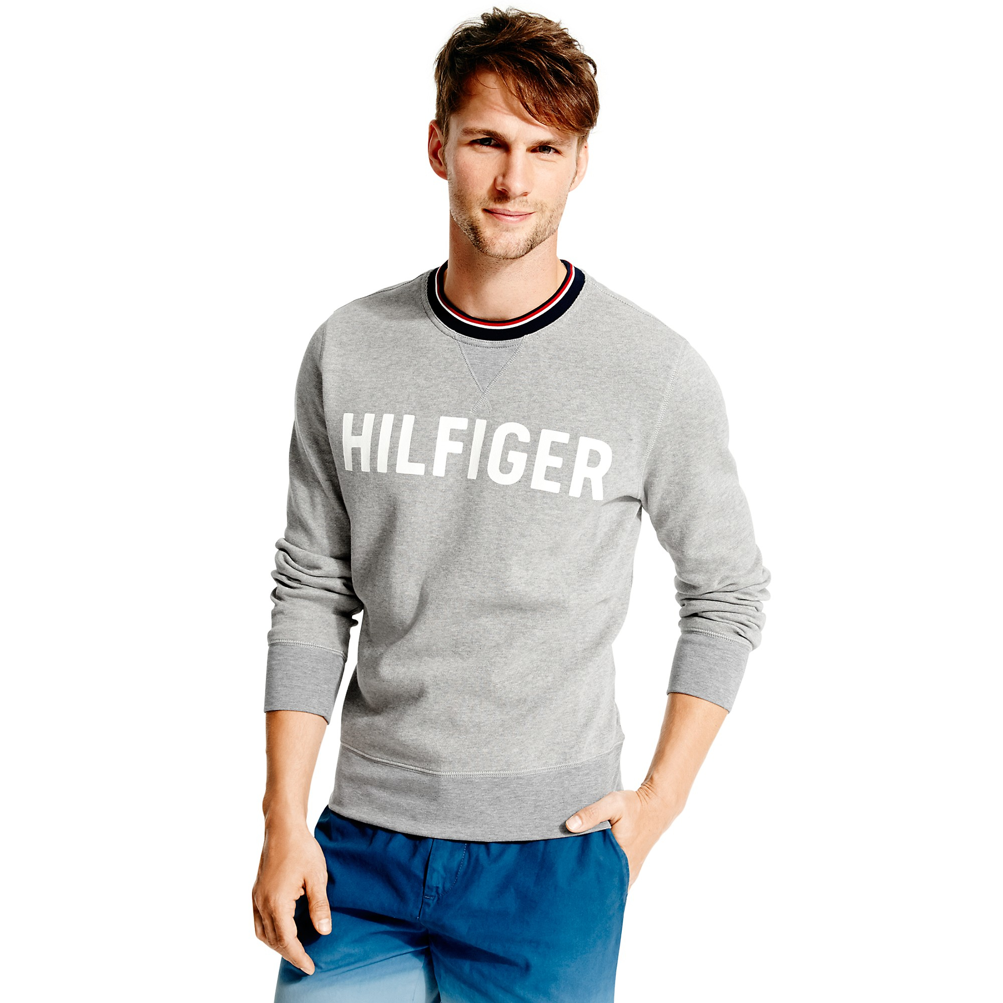 Tommy Hilfiger Hilfiger Sweatshirt in Gray for Men (SPORT GREY HEATHER