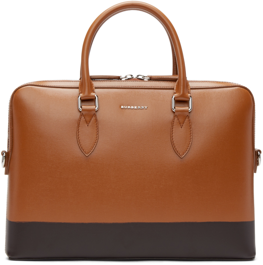 burberry leather briefcase