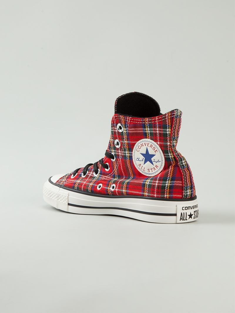 red tartan converse