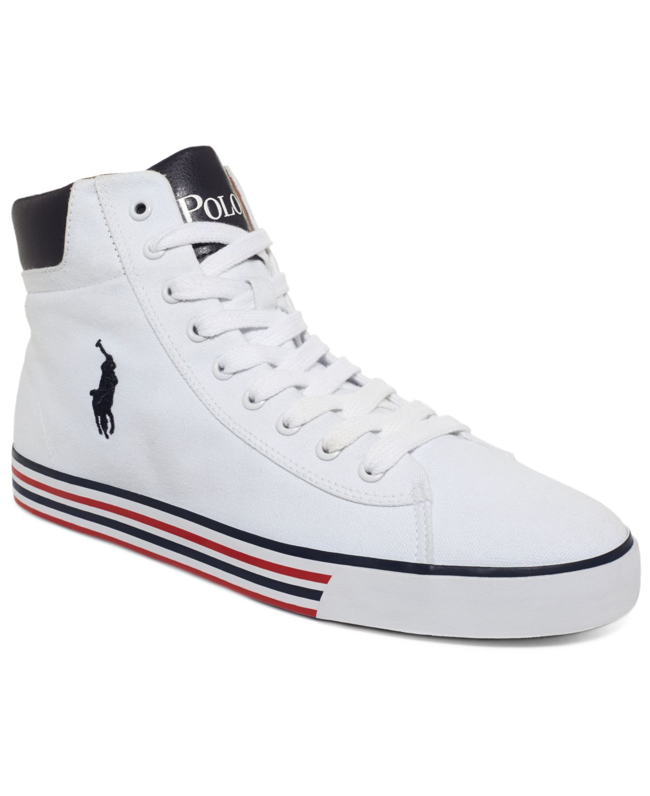 Polo Ralph Lauren Harvey Mid Top Sneakers in White for Men - Lyst