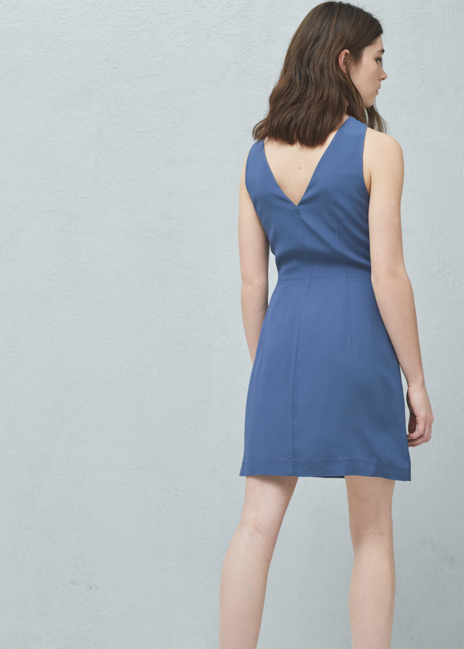 mango wrap back dress
