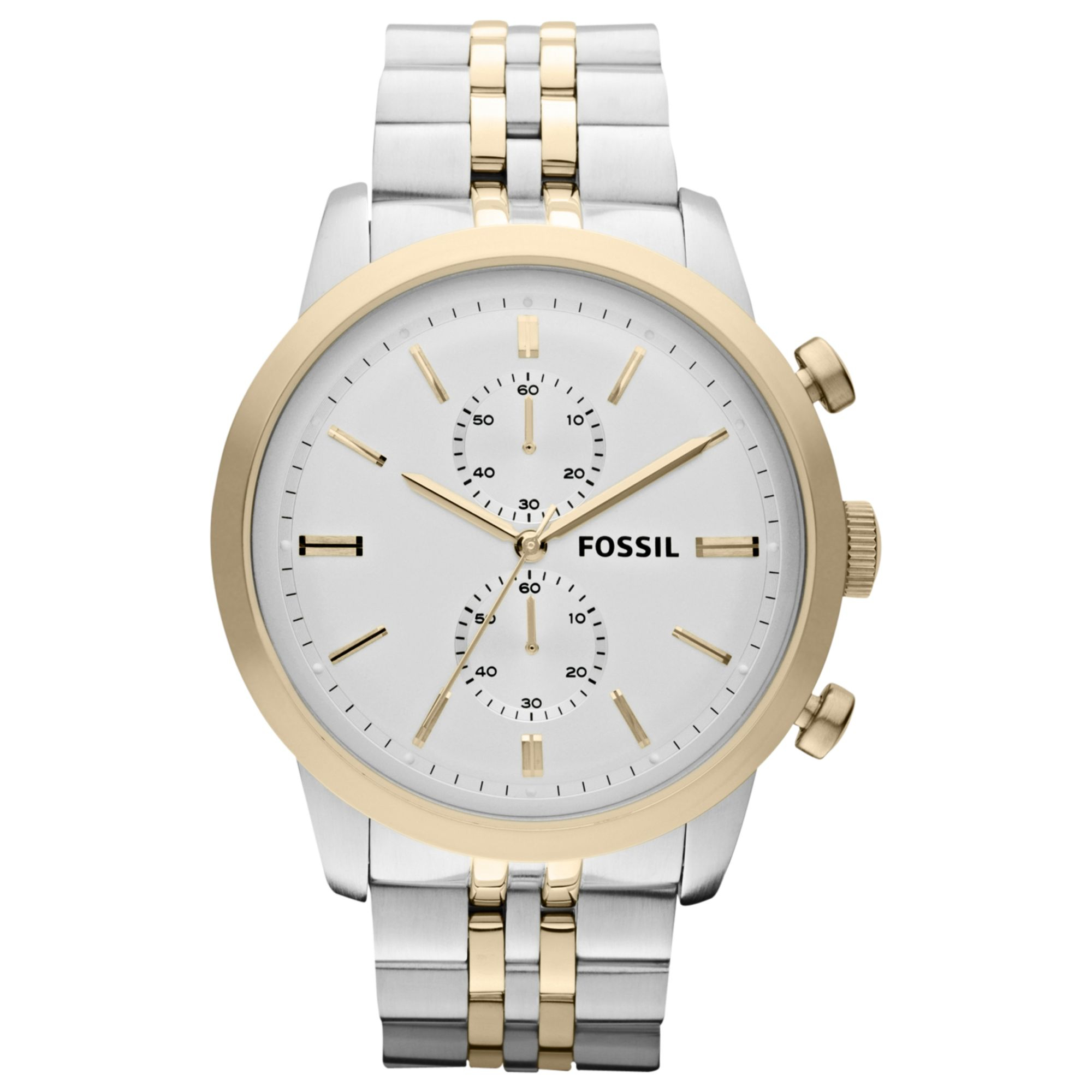 Lyst - Fossil Mens Chronograph Townsman Twotone Stainless Steel Bracelet Watch 48mm in Metallic