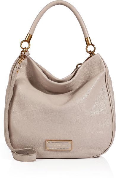 Marc By Marc Jacobs Leather Hobo Bag in Beige | Lyst