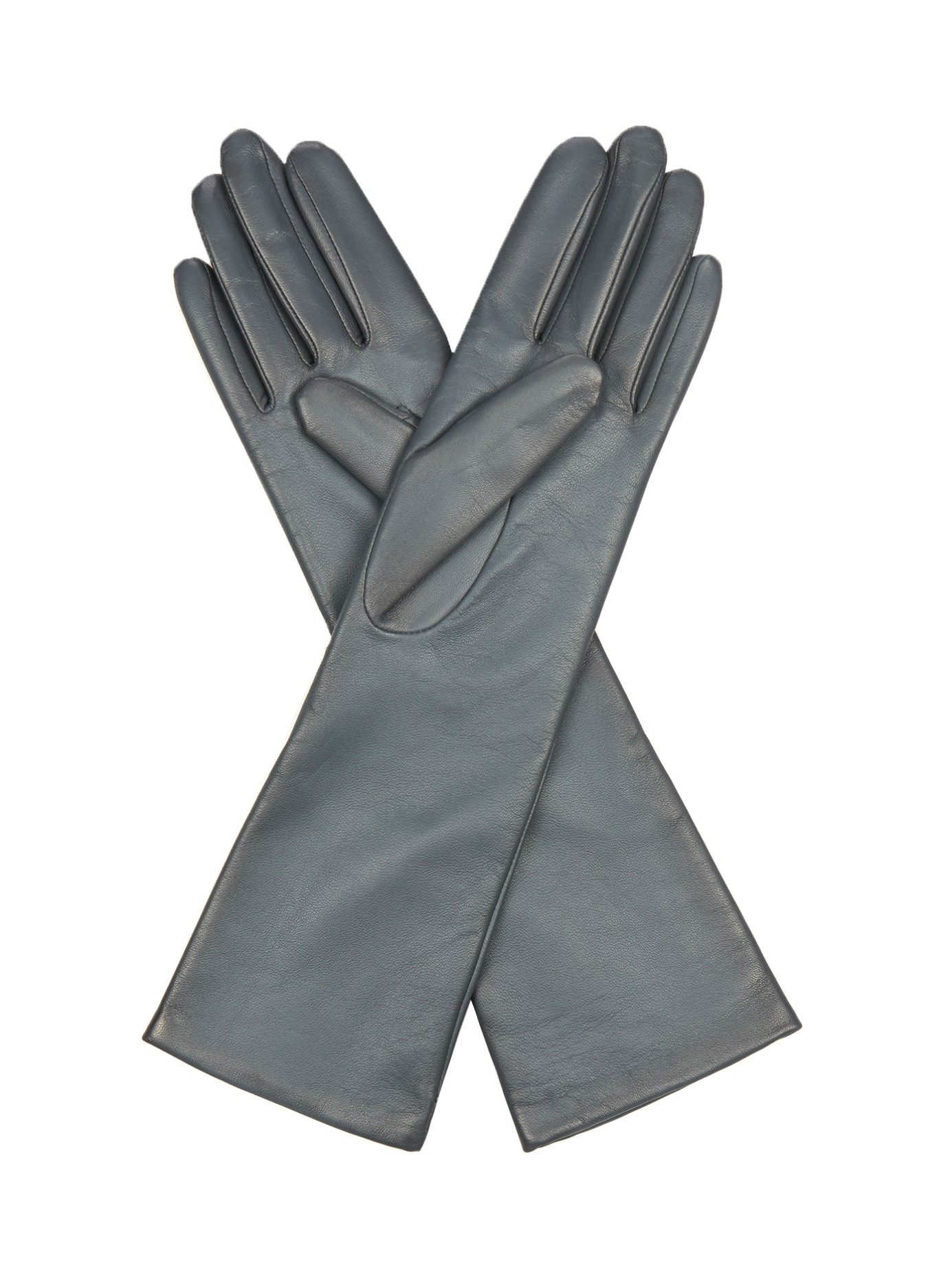 Agnelle Celia Leather Gloves in Grey (Grey) Lyst