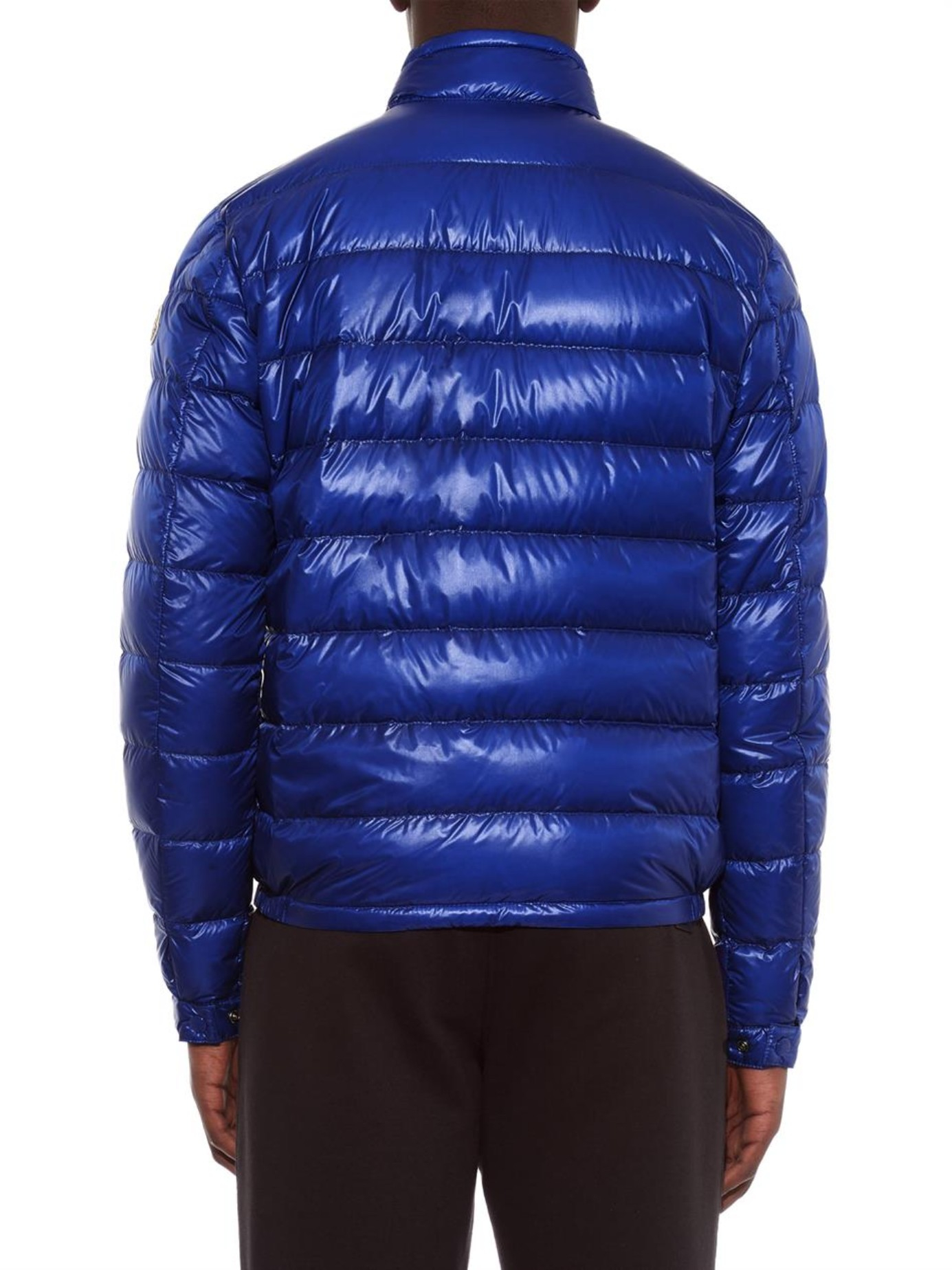 Moncler Acorus Giubbotto Quilted Down Jacket in Blue for Men | Lyst