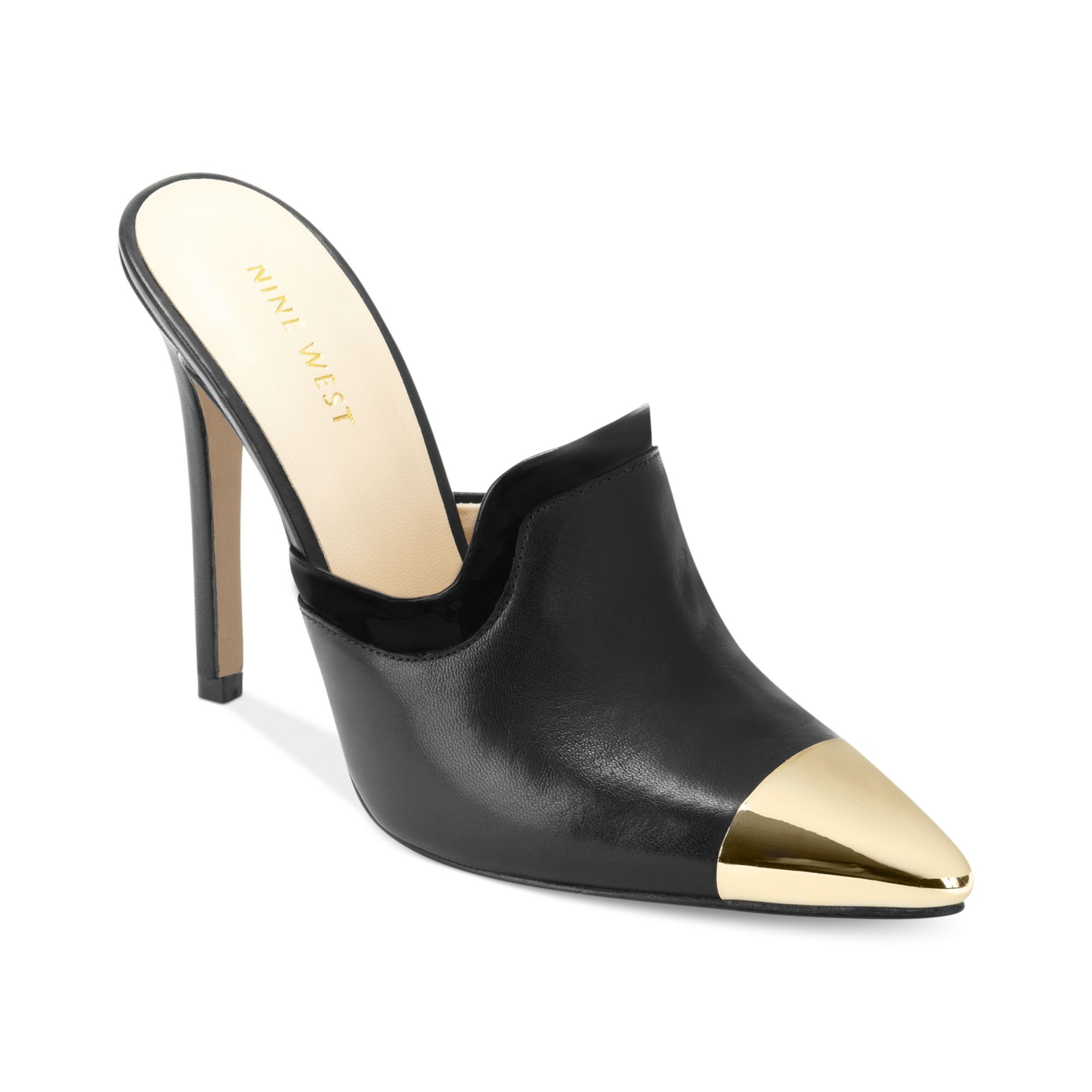 nine west high heel mules