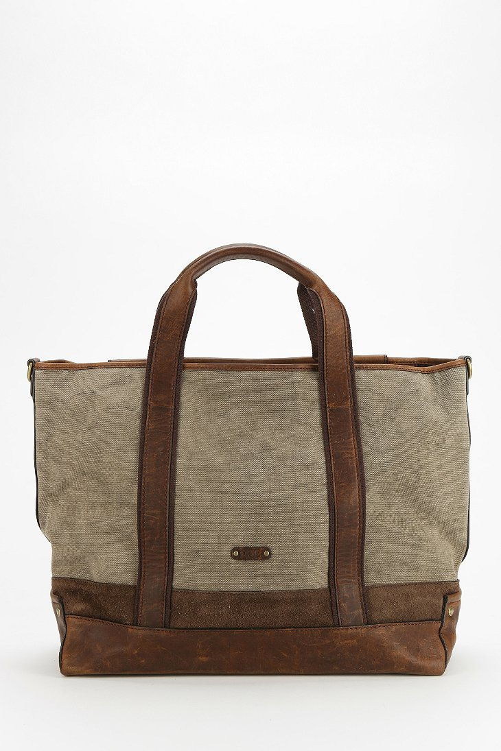 Frye Harvey Canvas + Leather Tote Bag in Green - Lyst