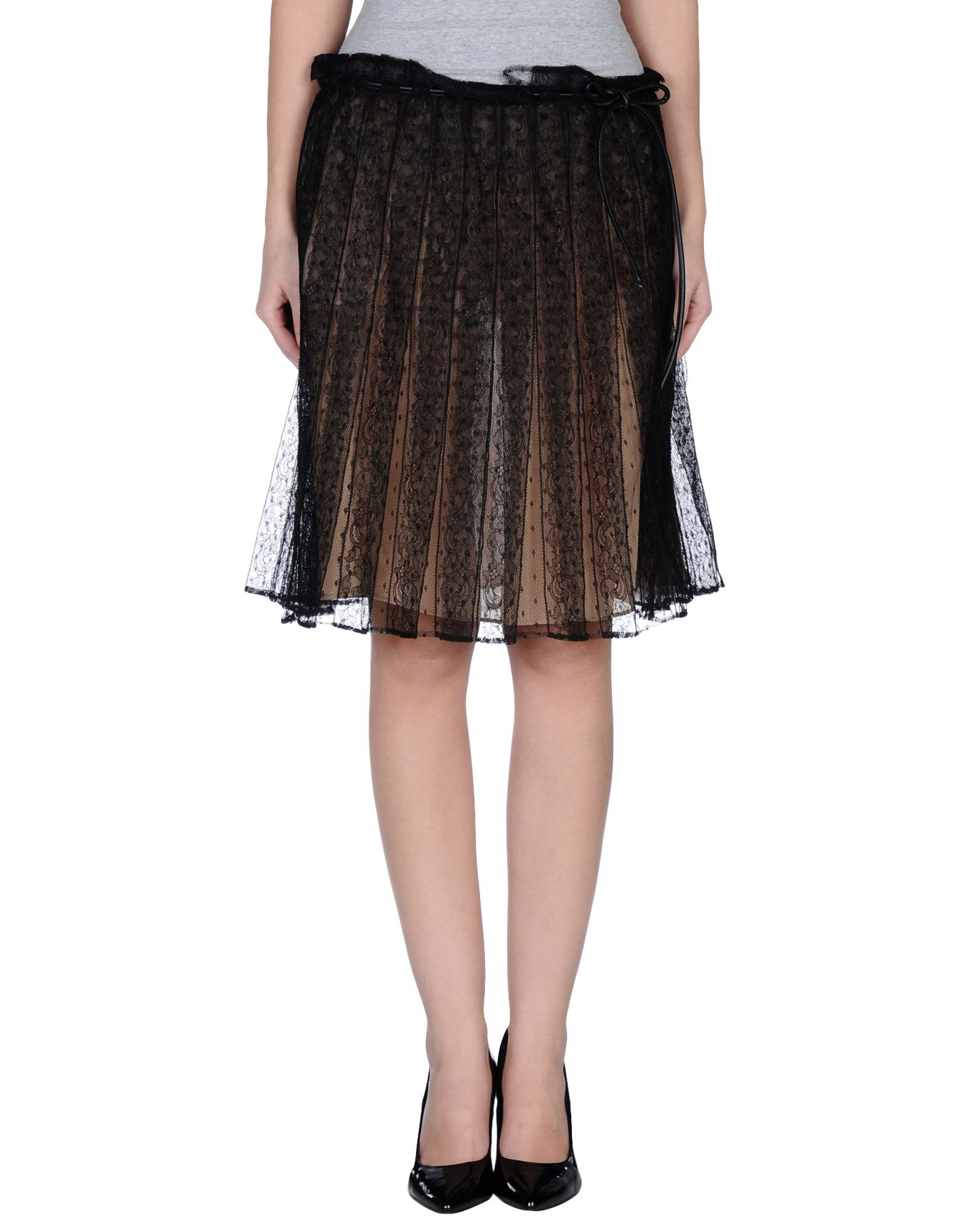 Valentino Knee Length Skirt in Black Lyst